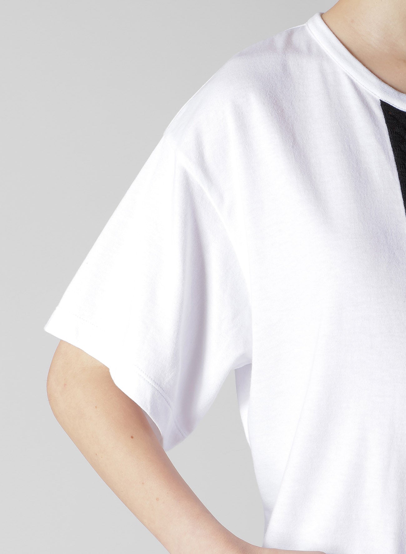 Soft Cotton Jersey & Lace Drape Short Sleeve T-Shirt for Women - Comfortable Casual & Summer Fashion Top for Everyday Wear, Dating, and Office Outfits