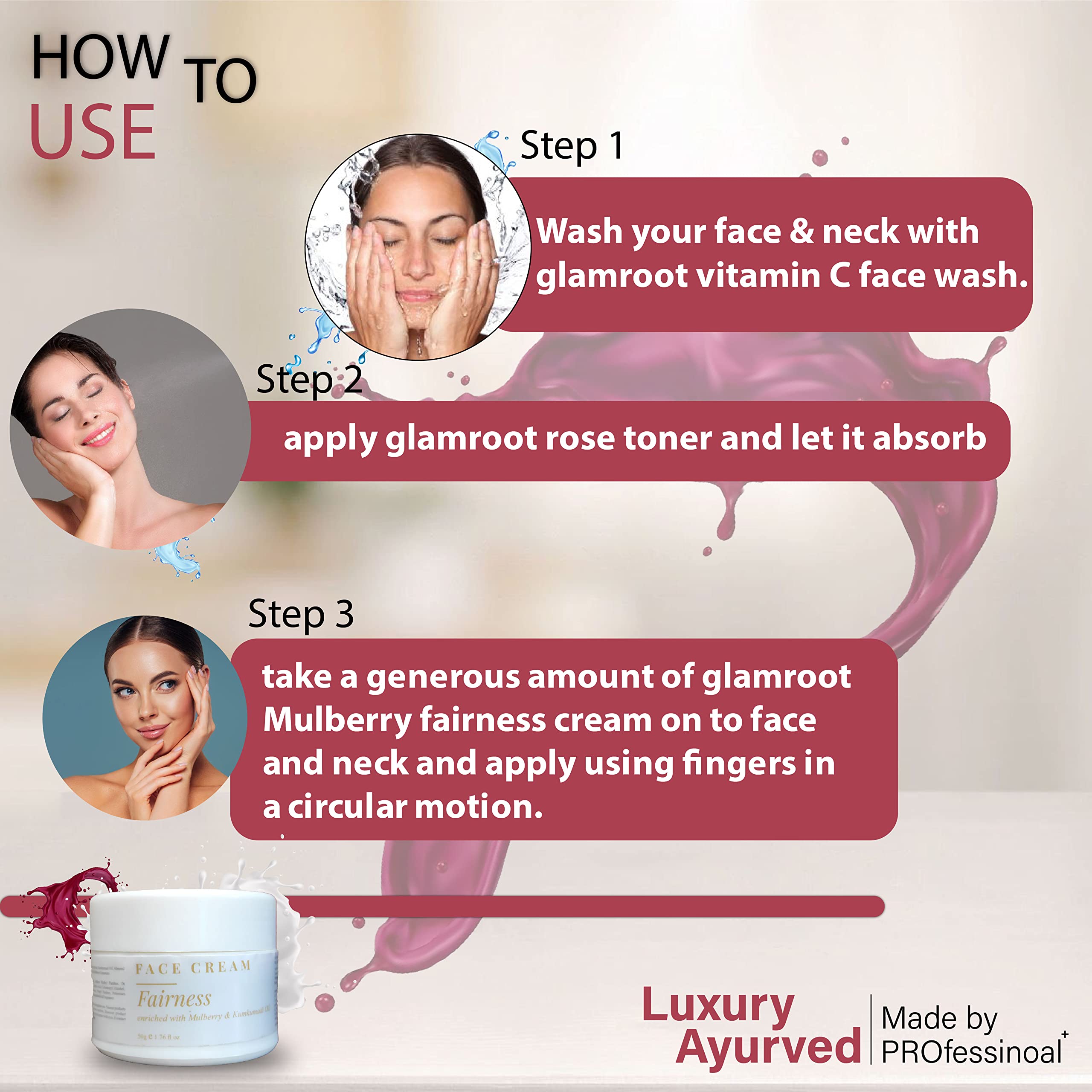 Fairness Face Cream with Mulberry Extract, Kumkumadi Oil & Almond Oil - Brightening & Hydrating Skin Care (50g) for Glowing Complexion & Even Skin Tone - Perfect for Daily Use & Night Routine