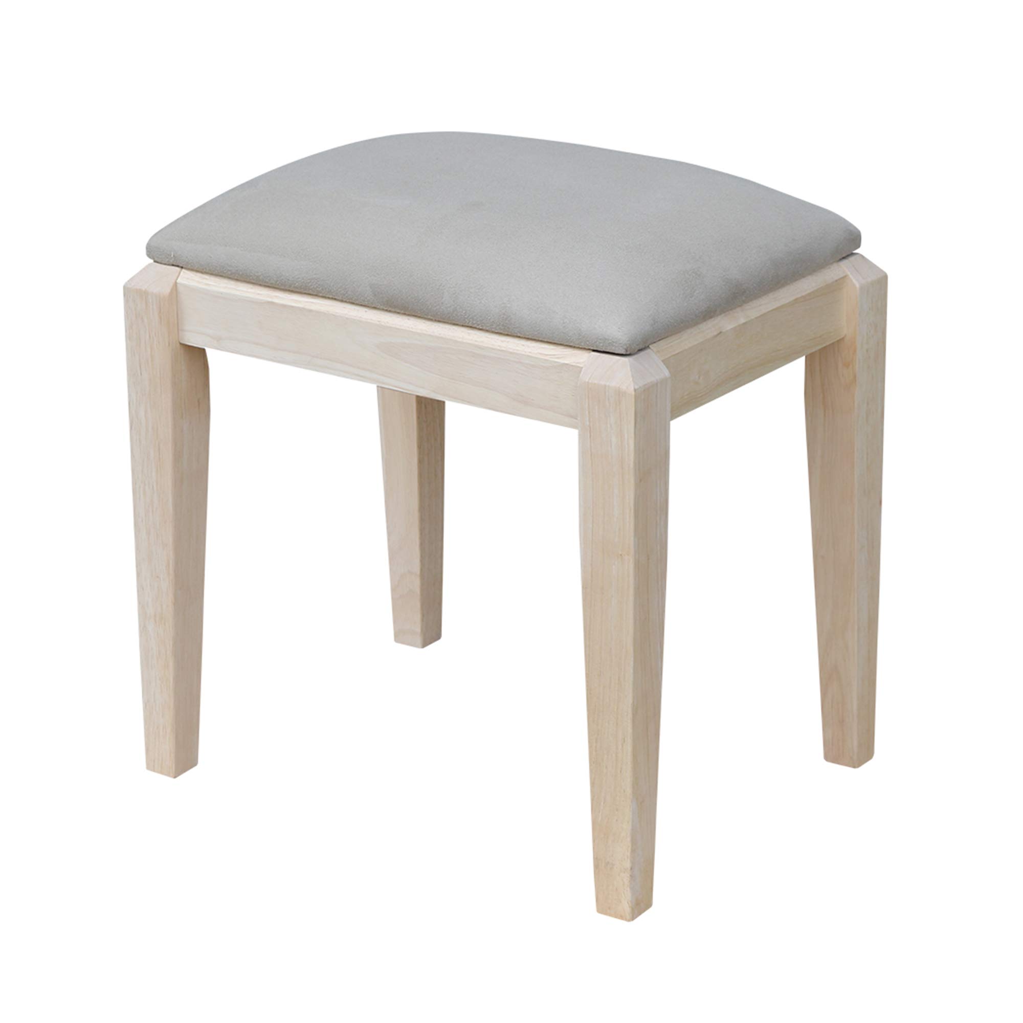IC International Concepts Unfinished Vanity Table with Bench, 40.2