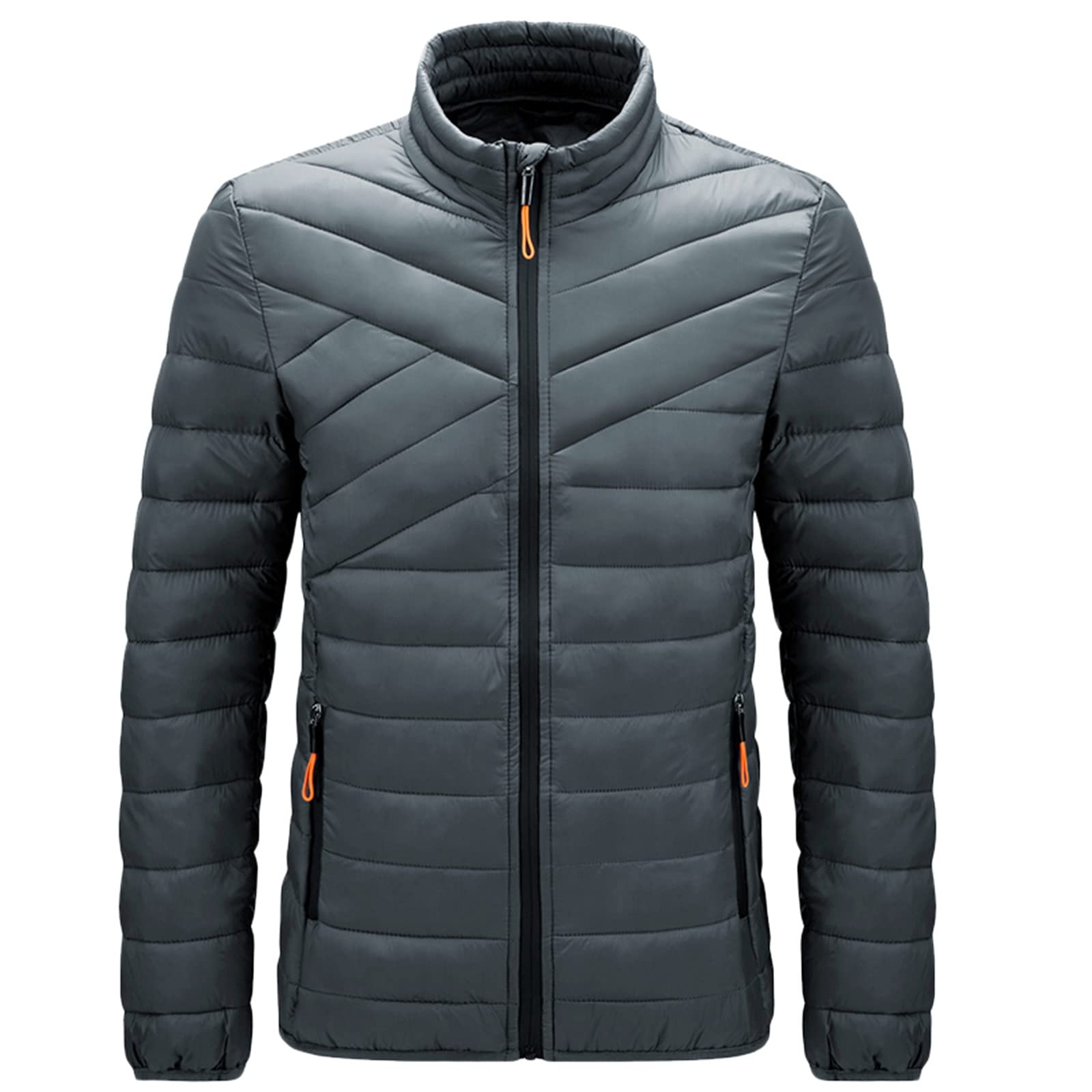 Men's Puffer Jacket with Hood - Winter Warm Bomber Jacket for Men | Waterproof Windproof Outdoor Jacket for Hiking, Skiing & Daily Wear