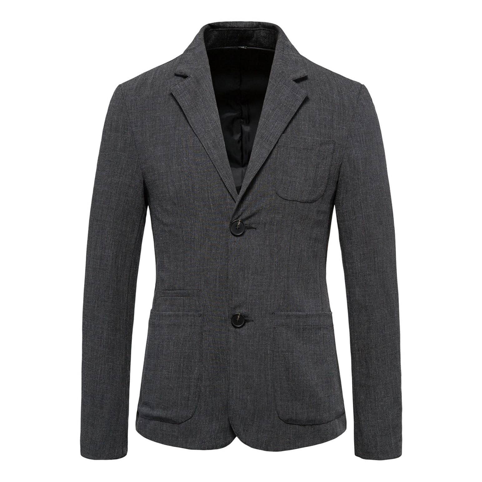 Men's Slim Fit Wool Blend Peacoat - Single Breasted Top Coat for Big & Tall | Winter Outerwear for Business & Casual Wear
