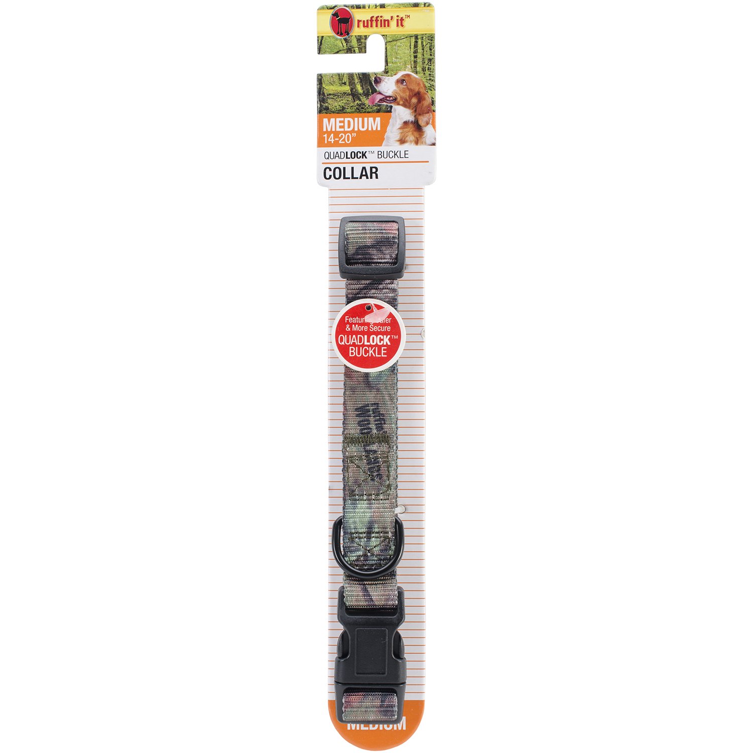 Med Woodlands Adjustable Dog Collar - Durable & Comfortable Pet Collar for Small to Medium Dogs - Perfect for Walks, Hiking & Outdoor Adventures