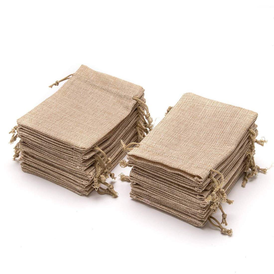 Eco-Friendly Jute Linen Pouches - Reusable Gift Bags for Birthday, Wedding & Party Favors - Handmade Potli Bags for Jewelry, Cosmetics & Small Gifts - Perfect for Festive Occasions & Sustainable Packaging