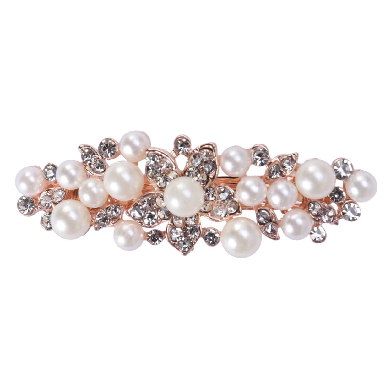 Beavorty Rhinestone Hair Clips for Women - Crystal Pearl Hair Barrettes & Spring Hair Claws | Wedding, Prom, Party, Everyday Elegant Hairstyle Accessories