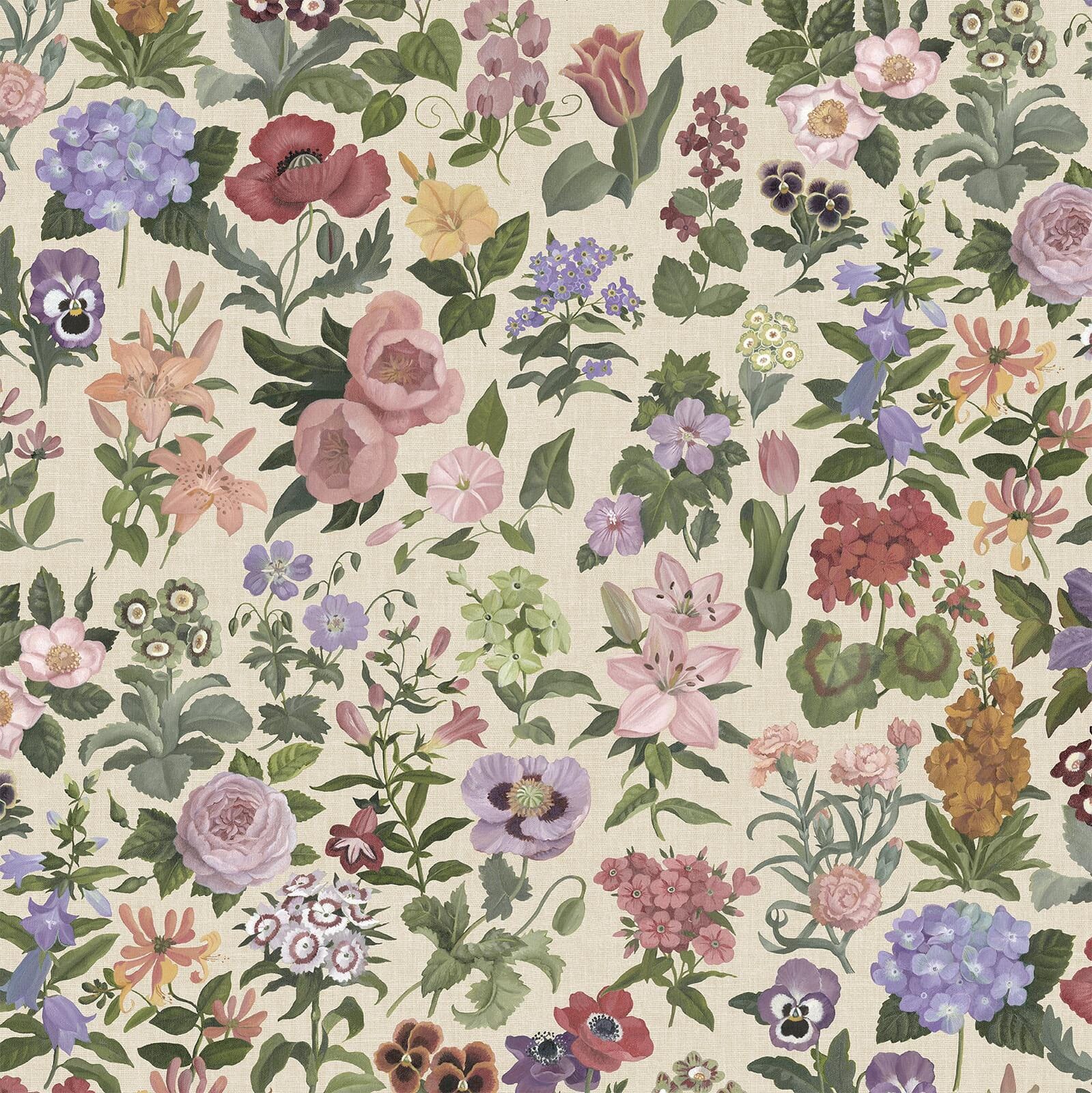 FLORALIA Wallpaper - Ecru Sample | Premium Peel & Stick Wallpaper for Home Decor, Bedroom, Living Room, Nursery | Easy DIY Installation