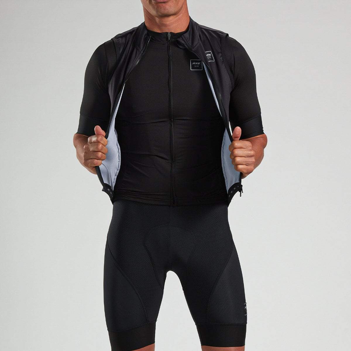 Men's High-Visibility Cycling Vest - Breathable & Reflective for Safety - Black - Perfect for Road Biking, Commuting & Night Rides