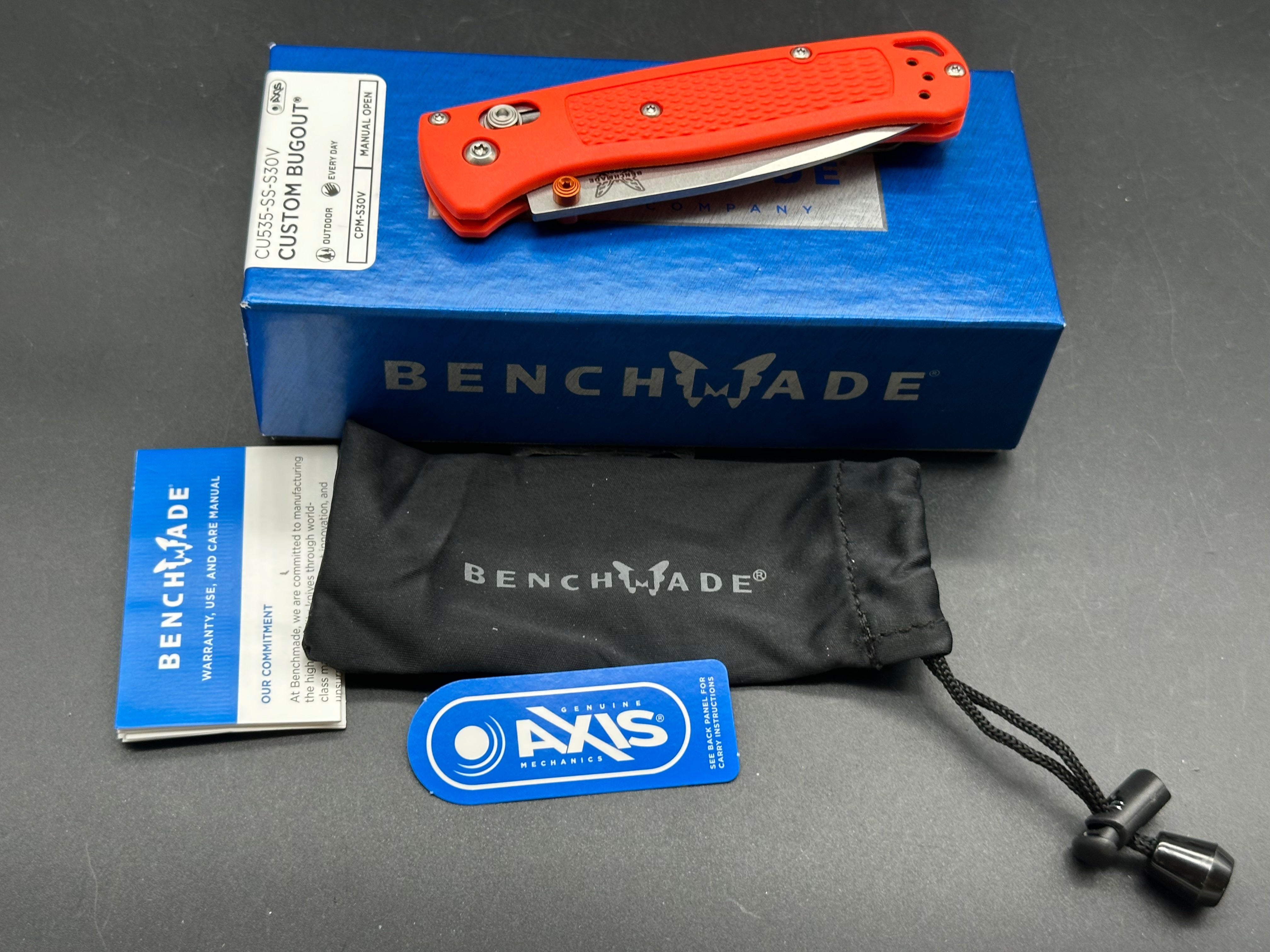 Benchmade Bugout Custom Knife - New 3.24