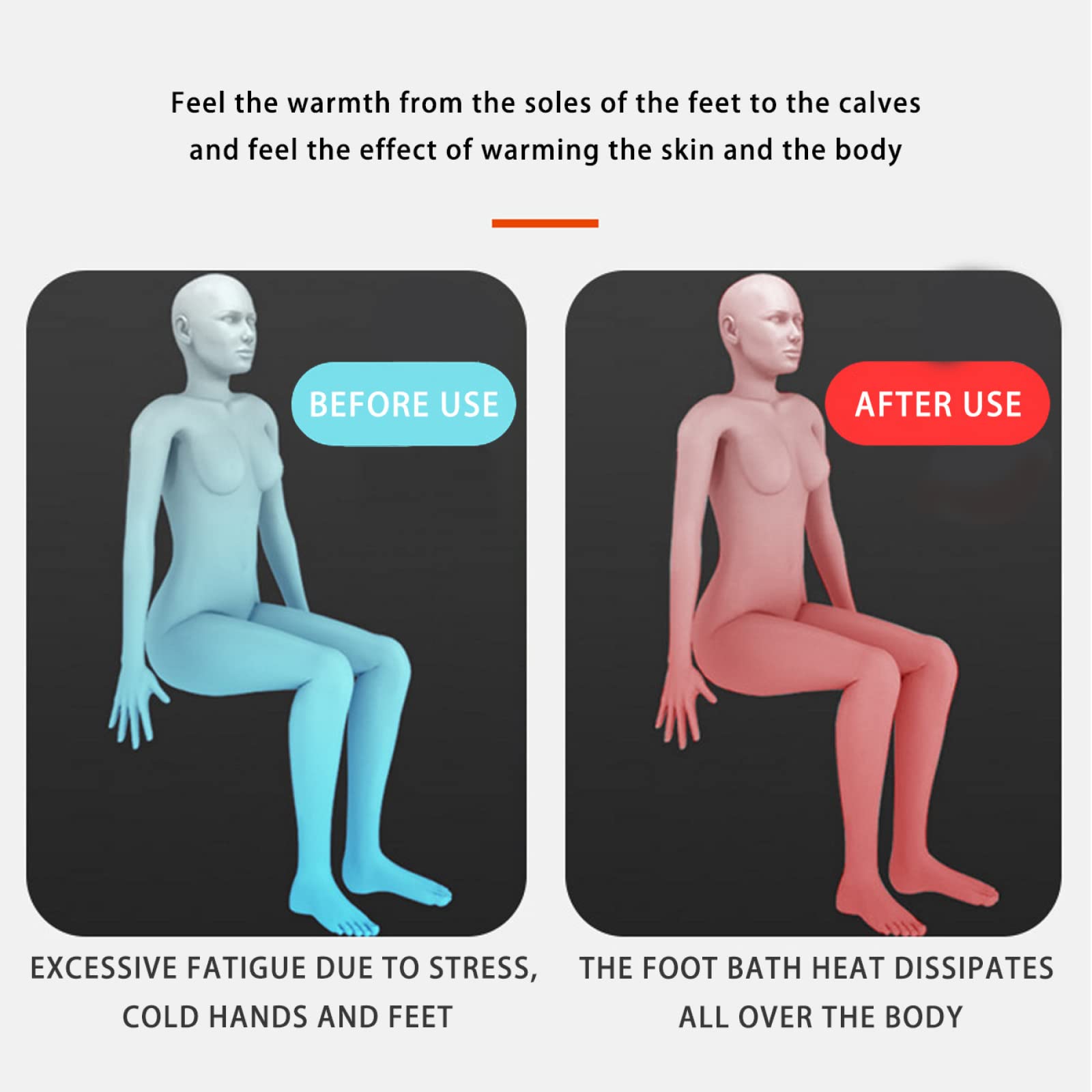 ADITAM Foot Spa Massager - Handcrafted for Long-Lasting Insulation, Durable Professional Pedicure Accessory for Lazy Spa, Detox & Relaxation - Perfect for Home Spa, Foot Care & Stress Relief