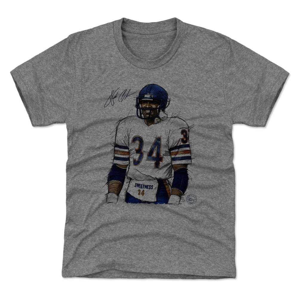 500 LEVEL Walter Payton Kids T-Shirt - Chicago Bears Football Jersey for Boys & Girls | Perfect for Game Day, School & Sports Fan Outfits