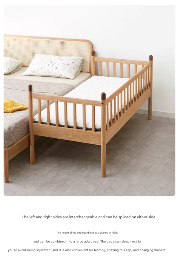 Premium Solid Oak Wood Toddler Bed – Sturdy & Safe for Kids | Perfect for Nursery, Bedroom & Daycare Use