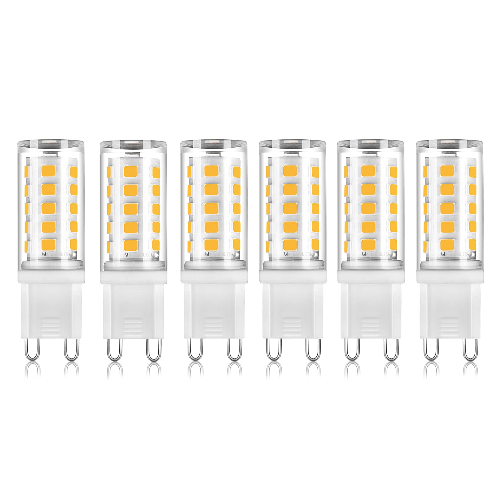 Mad Hornets G9 LED Light Bulbs - 5 Pack, 4W (40W Halogen Equivalent), 3000K Daylight White, Non-Dimmable, 350LM, 360° Beam Angle, Standard G9 Bi Pin Base - Perfect for Ceiling Lights, Chandeliers, and Home Decoration Lighting