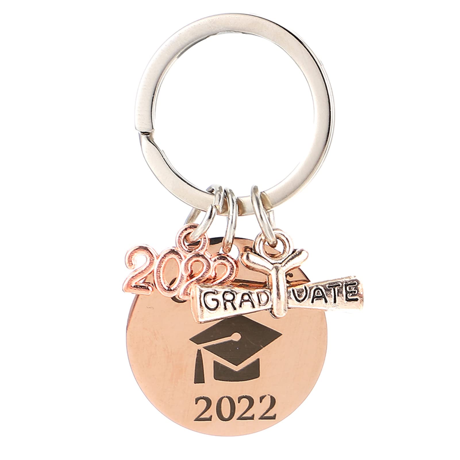 ABOOFAN 2022 Graduation Keychain - Class of 2022 Inspirational Gift for Women & Men - Rose Gold Key Pendant - Perfect for Graduation Ceremonies, Party Favors & Keepsakes
