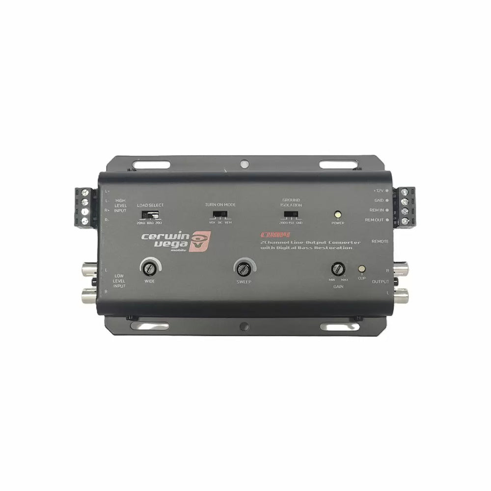 Cerwin Vega CVM4 2 Channel High Power Line Output Converter with Bass Boost - Car Audio System Enhancer for Amplifiers & Subwoofers | Perfect for Upgrading Factory Stereo in Trucks & SUVs
