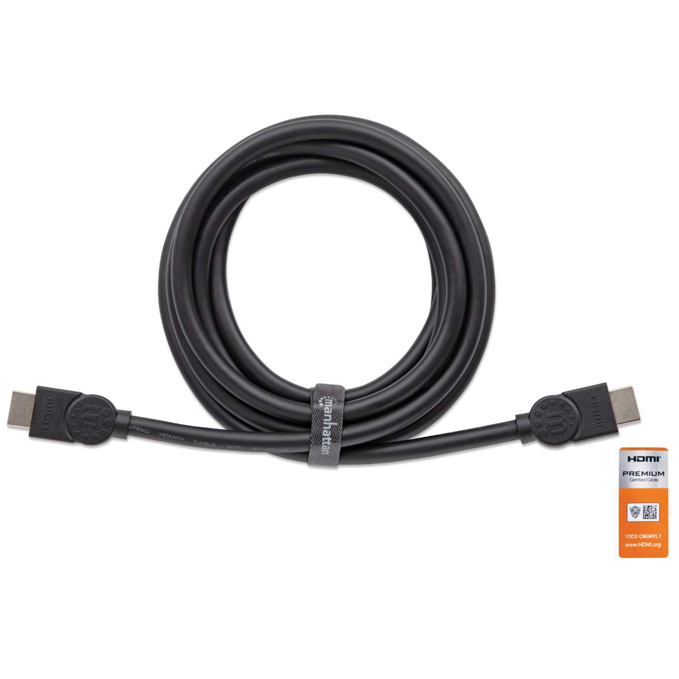 4K@60Hz Certified Premium High Speed HDMI Cable with Ethernet - 1m (3ft) for Home Theater, Gaming & Streaming - Supports Ultra HD, HDR, Dolby Vision & 3D
