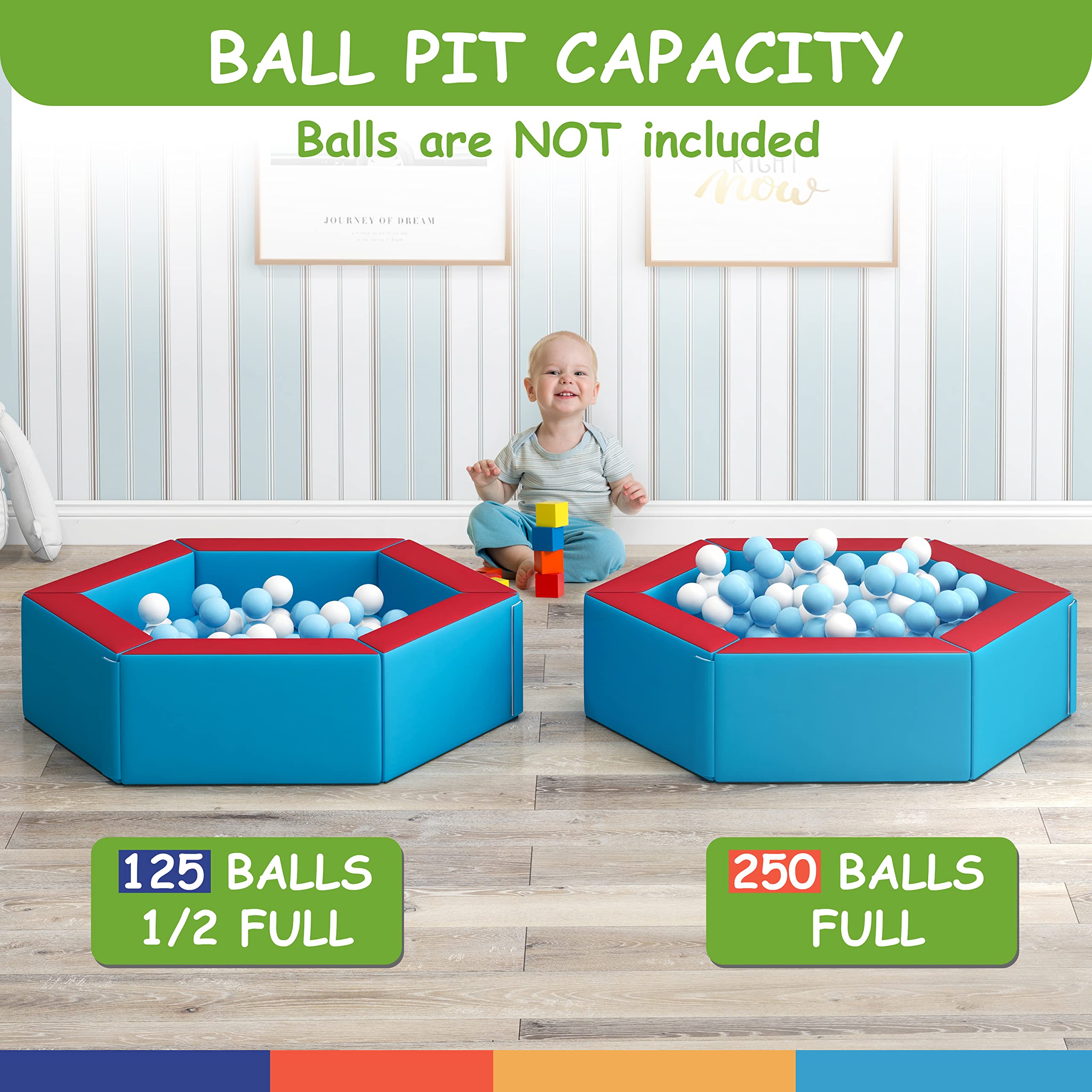 Soft Foam Climbing Toys for Toddlers - Safe Ball Pit & Crawl Play Set with Gym Pad | Easy to Clean & Assemble | Perfect for Indoor Playrooms, Daycare Centers & Home Play Areas