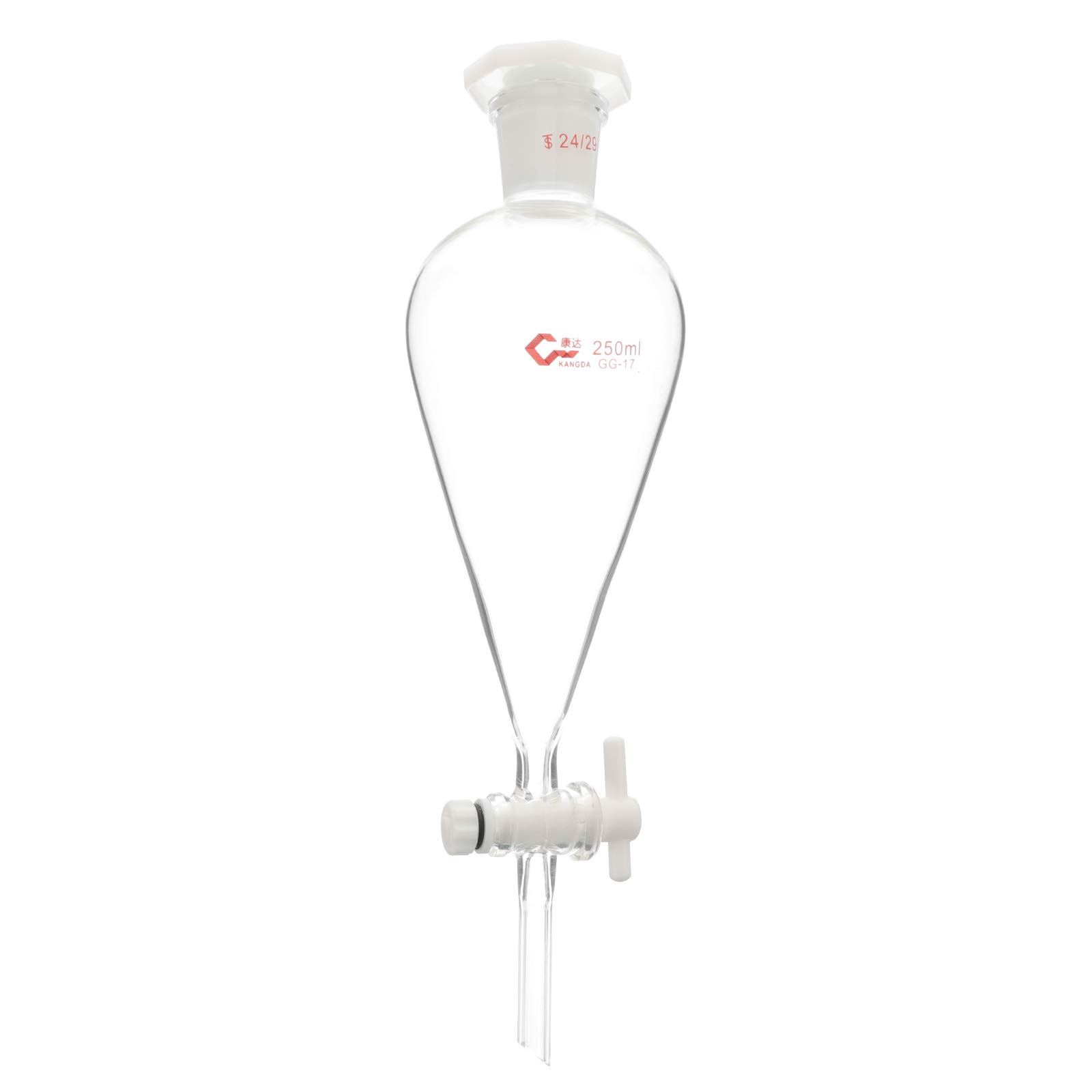 TEHAUX Premium Pear-Shaped Separatory Funnel - Borosilicate Glass Lab Distiller for Essential Oil Extraction, Chemistry Experiments & Home Brewing