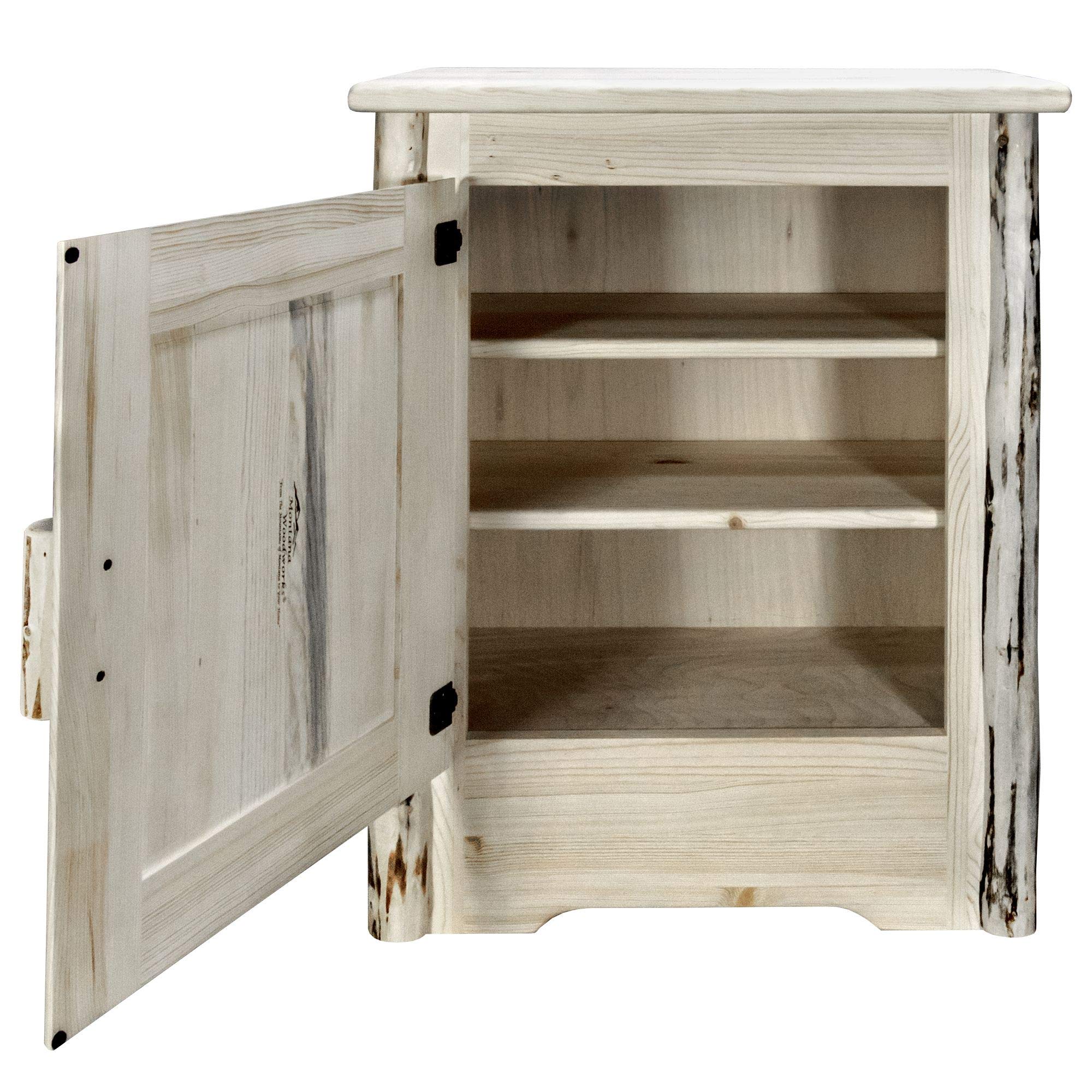 Montana Woodworks Accent Cabinet - Right Hinged, Unfinished Wood for Custom Staining & Painting | Perfect for Living Room, Bedroom, or Entryway Storage & Decor