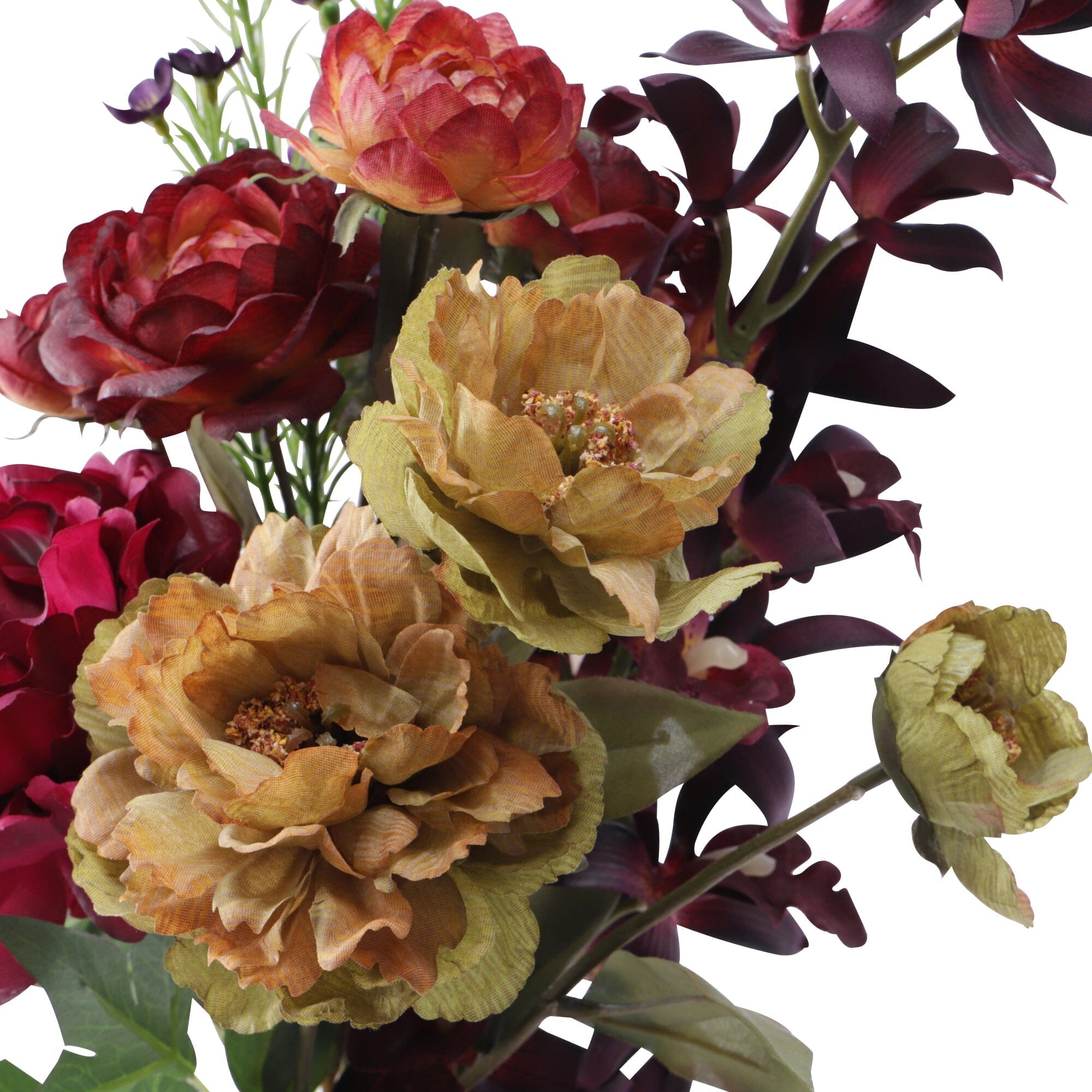 Purple Peony Leaf Mix Bouquet - Fresh Floral Arrangement for Weddings, Home Decor & Special Occasions