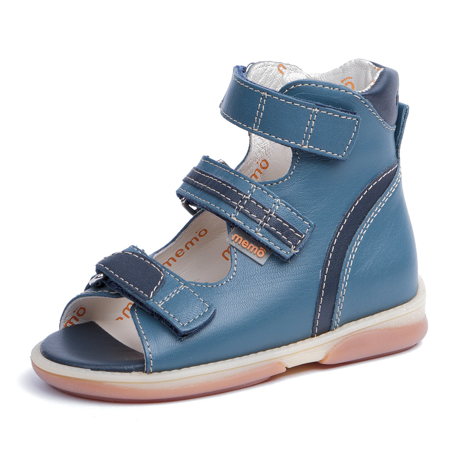 Memo Virtus Kids Boys' Corrective Orthopedic Ankle Brace Sandals - Supportive Footwear for Flat Feet & Post-Surgery Recovery - Perfect for Walking, Running & Daily Activities