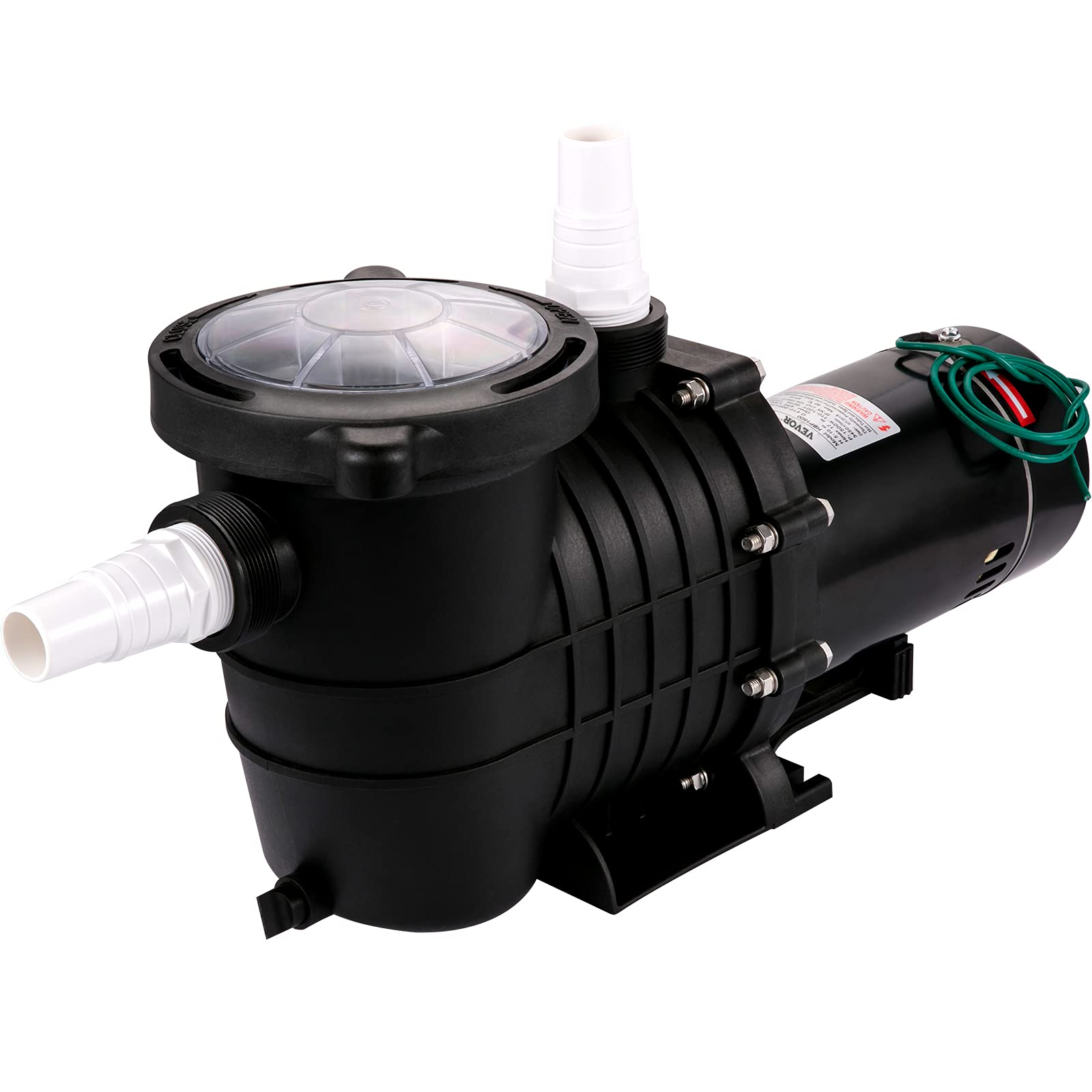 VEVOR 1.5 HP Swimming Pool Pump, 115V 1100W Single Speed Above Ground Pool Pump with Strainer Basket, 5280 GPH Max Flow - ETL Certified for Safety | Perfect for Backyard Pools, Water Circulation and Filtration Systems