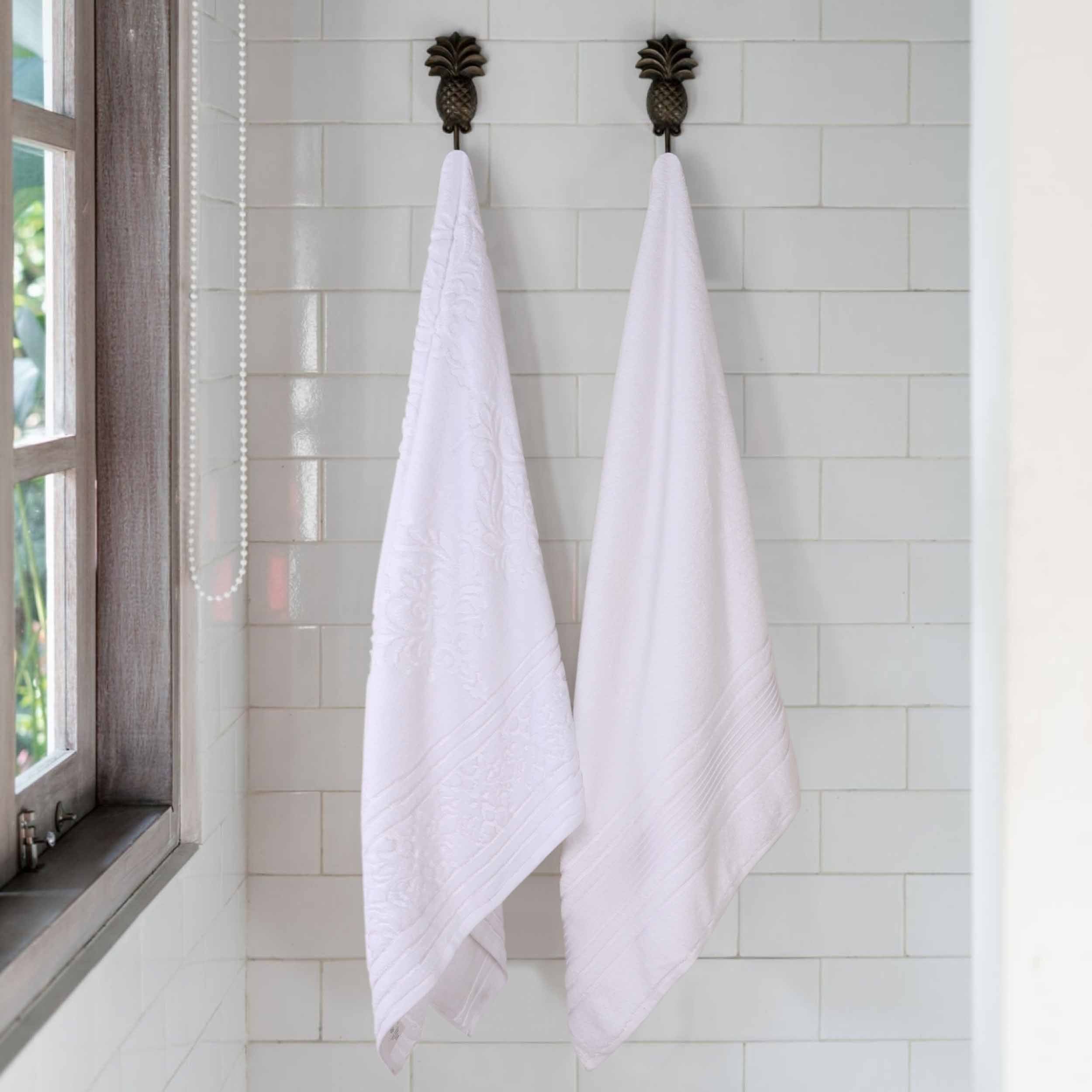 Premium 100% Zero Twist Cotton Bath Sheet Set of 2 - Ultra Soft & Absorbent Solid & Jacquard Floral Towels for Spa, Luxury Bathroom & Guest Use