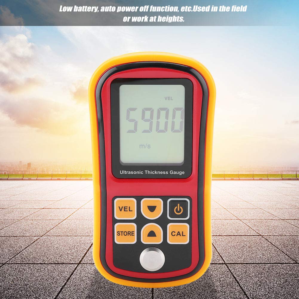 Akozon Digital Ultrasonic Thickness Gauge Meter - 1.2-300mm Metal Thickness Tester with Sound Velocity Measurement | Ideal for Industrial Quality Control, Automotive Repair & Metal Fabrication