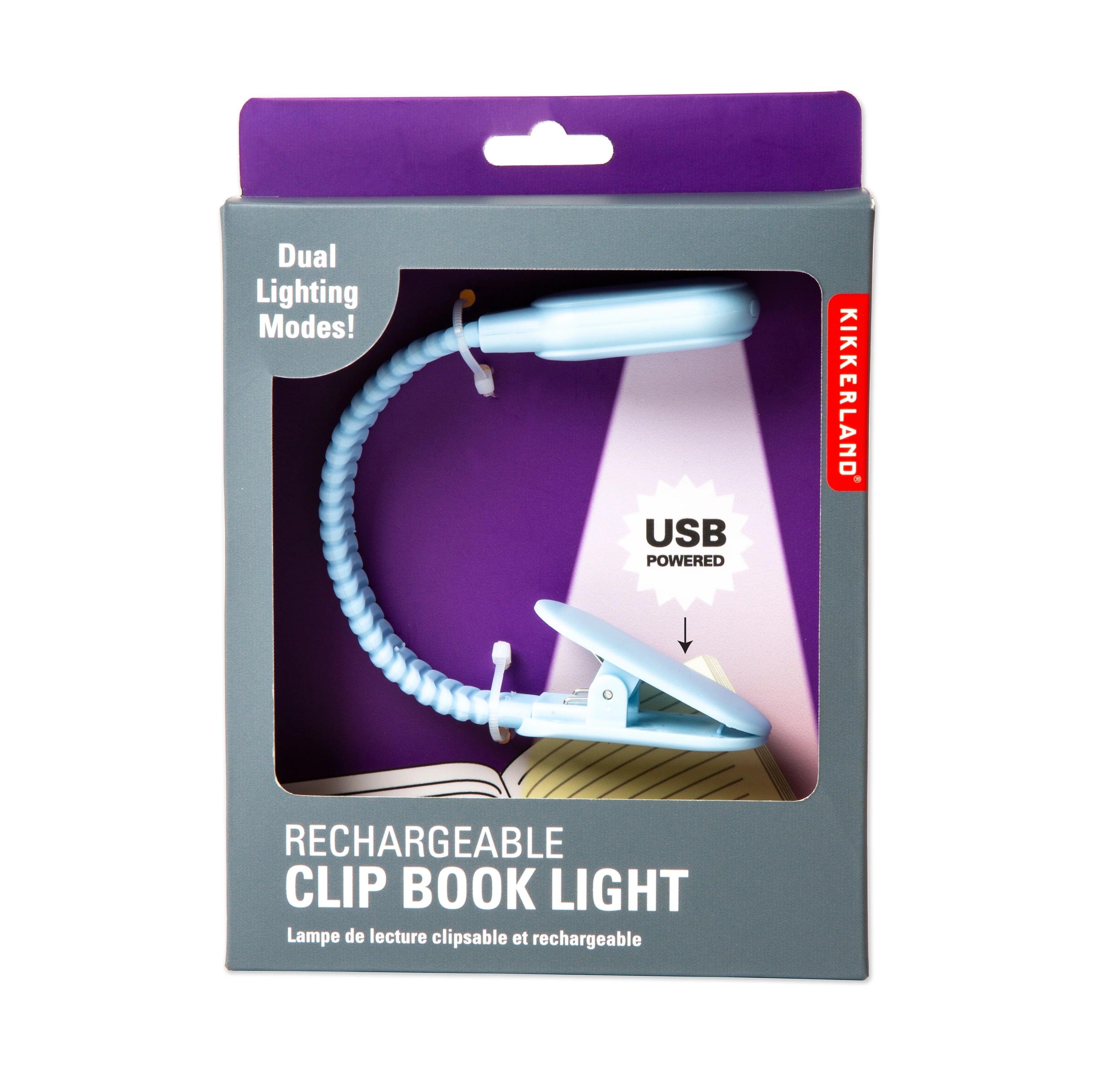 Rechargeable LED Book Light for Reading - Clip On Reading Light with Adjustable Brightness, Perfect for Bedtime, Travel, and Studying