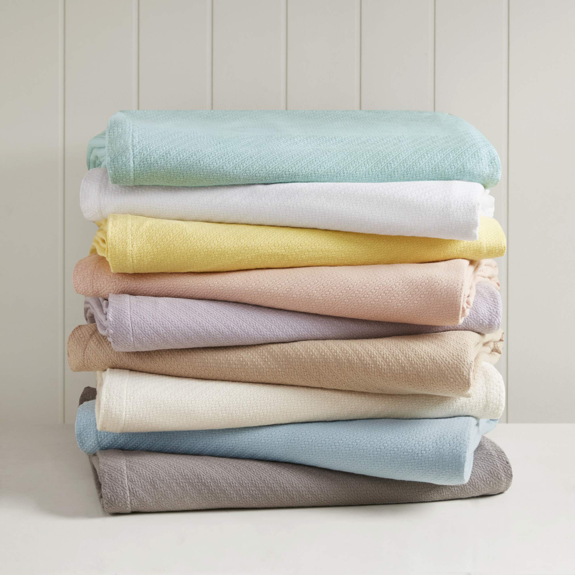 Madison Park Liquid Cotton Luxury Blanket - Premium Soft 100% Ring Spun Cotton - King Size Sea Foam - Ultra Cozy for Bed, Couch & Sofa - Perfect for Home Decor, Gift Giving and Winter Warmth