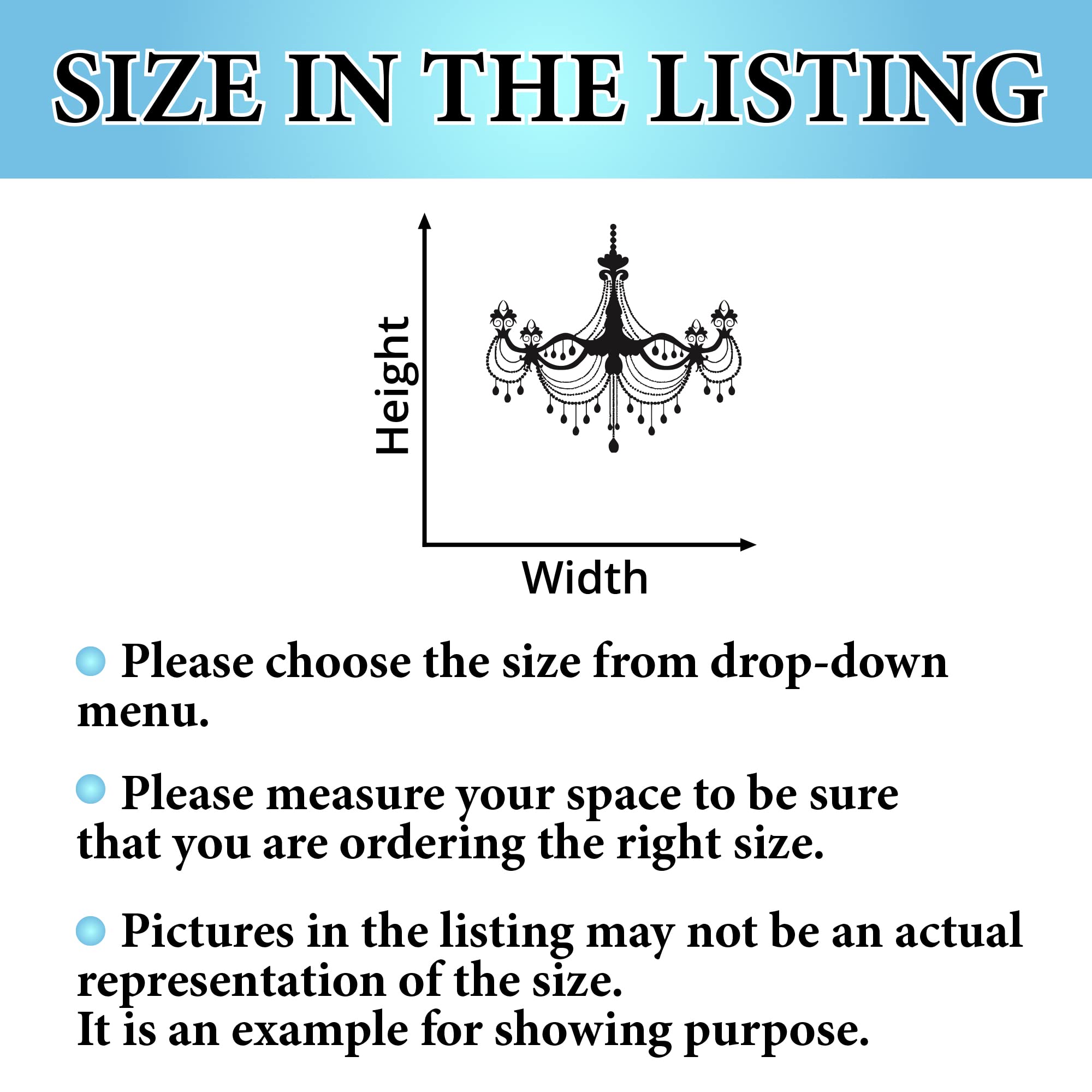 Modern Chandelier Wall Decal Sticker - Removable Vinyl Art Design for Bedroom & Living Room Decor - Elegant Mural Sticker for Home Interior (NS1046) - Perfect for Apartment, Nursery, and Office Wall Decor