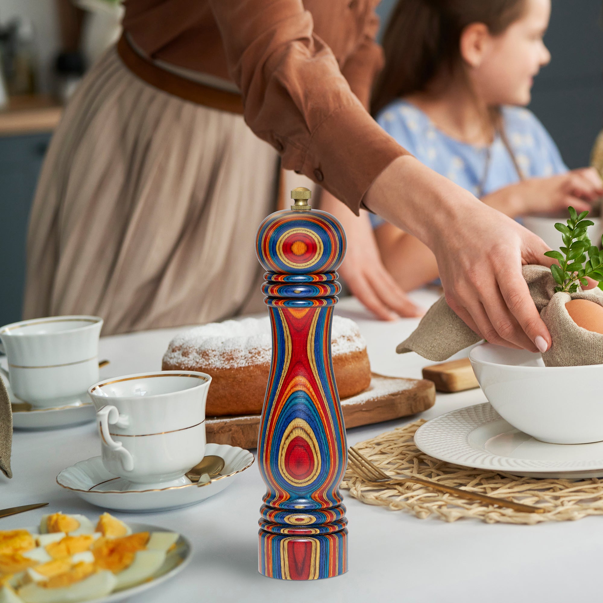 Baltique® Montego Bay Collection Premium Pepper Grinder - Adjustable Coarseness, Ceramic Mechanism - Perfect for Kitchen, Dining Table & Gourmet Cooking