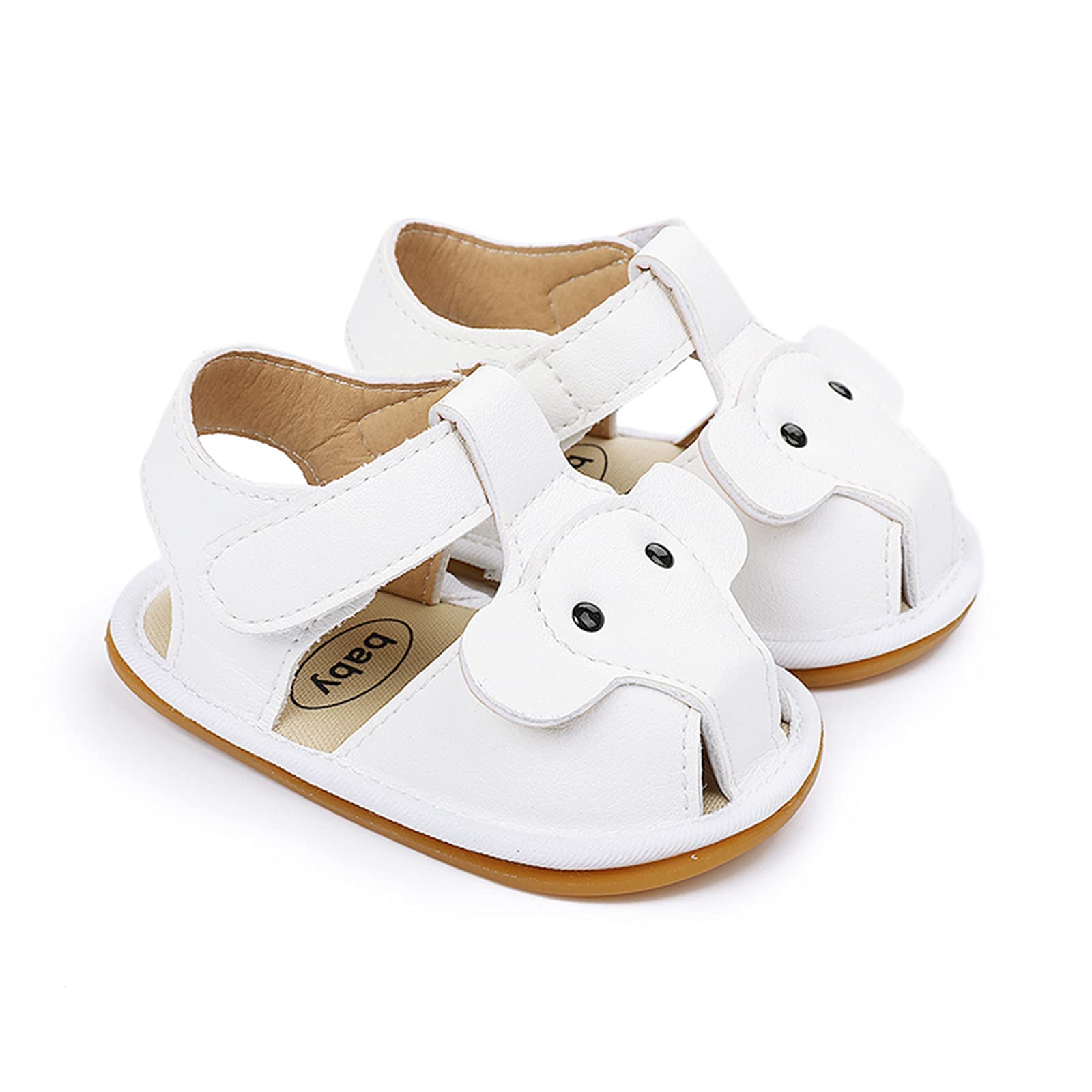 Toddler Girls Sandals - Cute Elephant Design Beach Sandals for Baby Girls, Soft Sole Prewalker Shoes for Summer | Perfect for Beach Outings, Playdates & Warm Weather