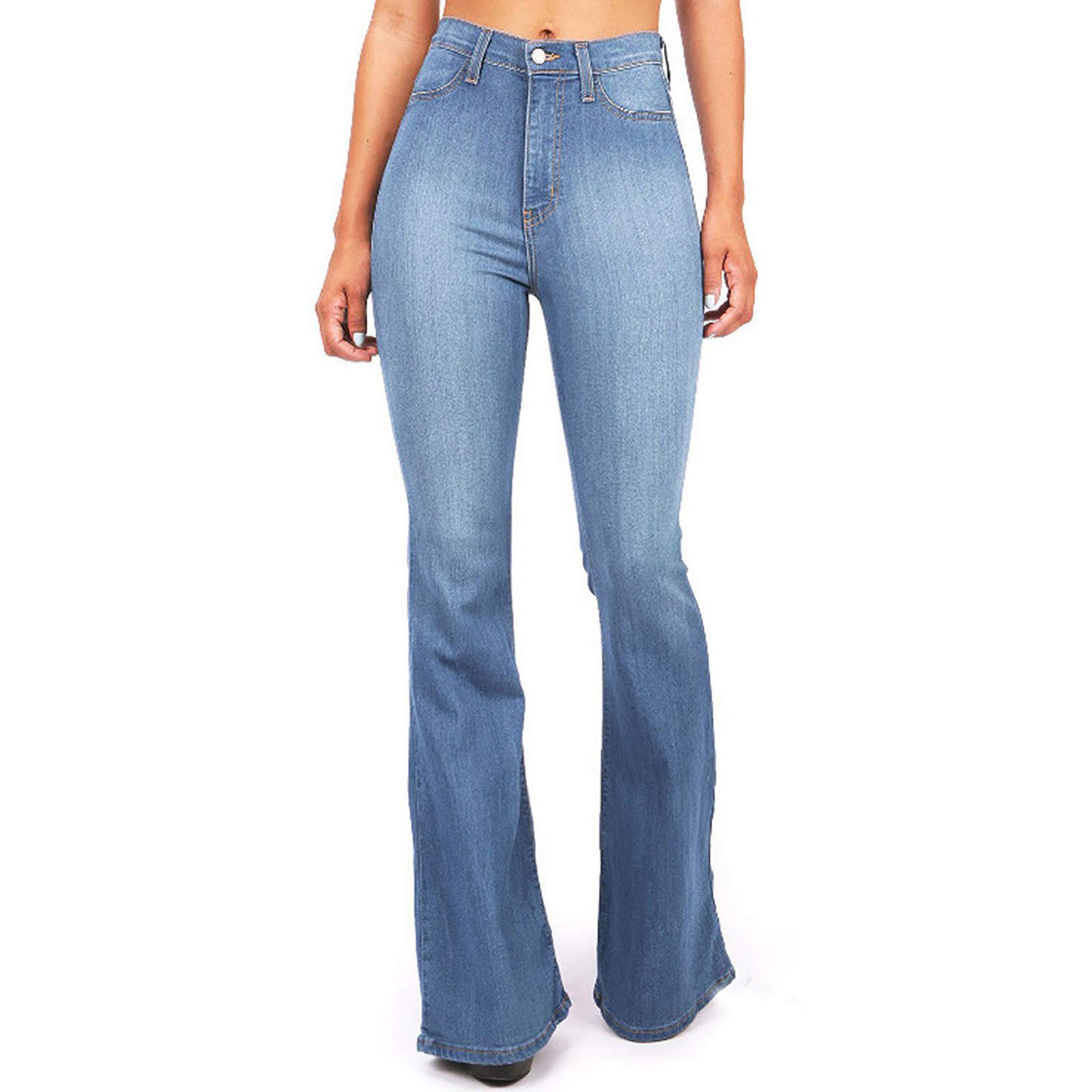 POTO High Waist Straight Baggy Jeans for Women - Y2K Wide Leg Distressed Denim Pants with Ripped Details | Streetwear Fashion for Casual Outfits, Parties & Everyday Wear
