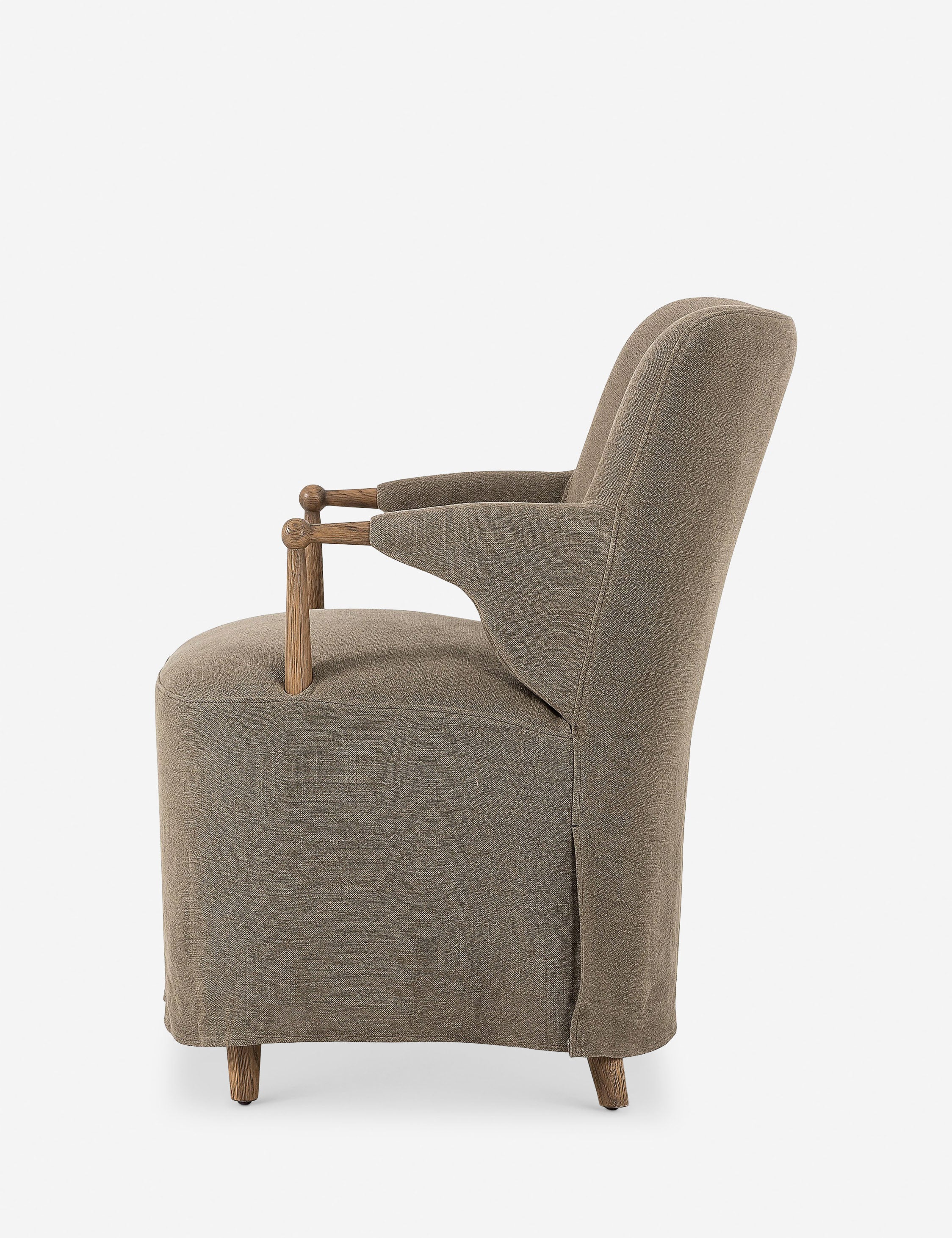 Brently Dining Chair by Amber Lewis x Four Hands - Modern Wooden Dining Chair for Kitchen & Dining Room - Perfect for Home Decor & Entertaining