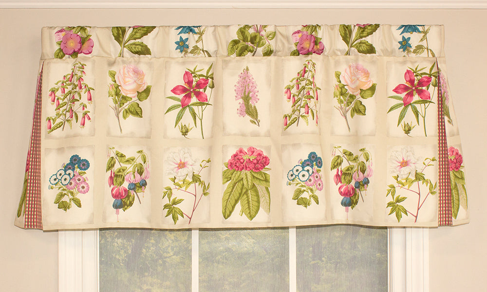 Essex Botanical Sidekick Valance - Elegant Window Treatment for Living Room & Bedroom Decor