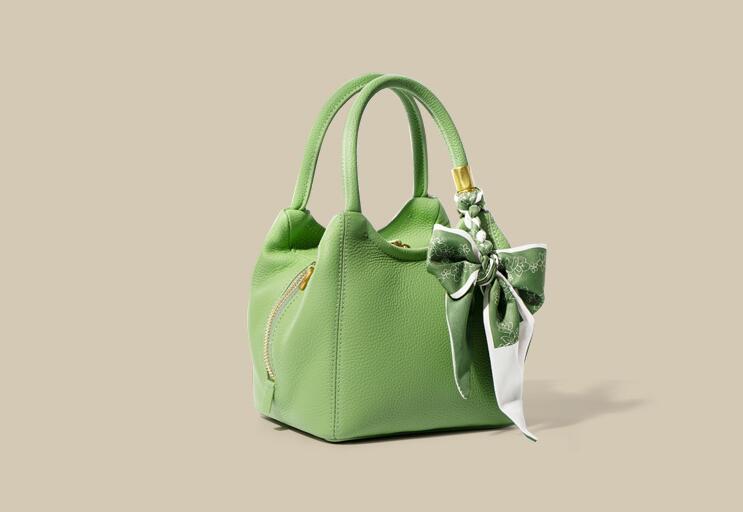 Stylish Green Small Women's Leather Tote Crossbody Handbag - Perfect for Work, Travel & Everyday Use