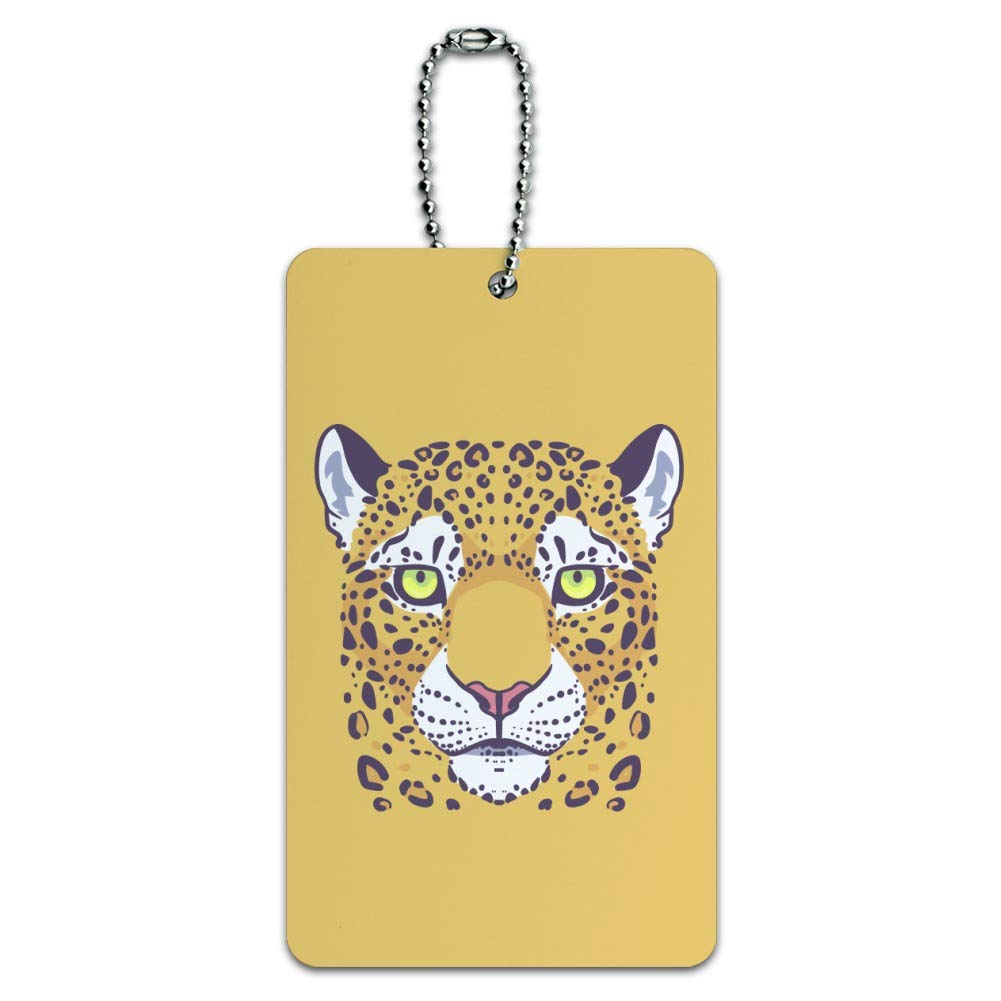 Gold Spotted Leopard Print Luggage Tag - Durable Suitcase ID Tag for Carry-On Bags - Perfect for Travel Identification & Baggage Claim (Airport, Cruise, Business Trips)