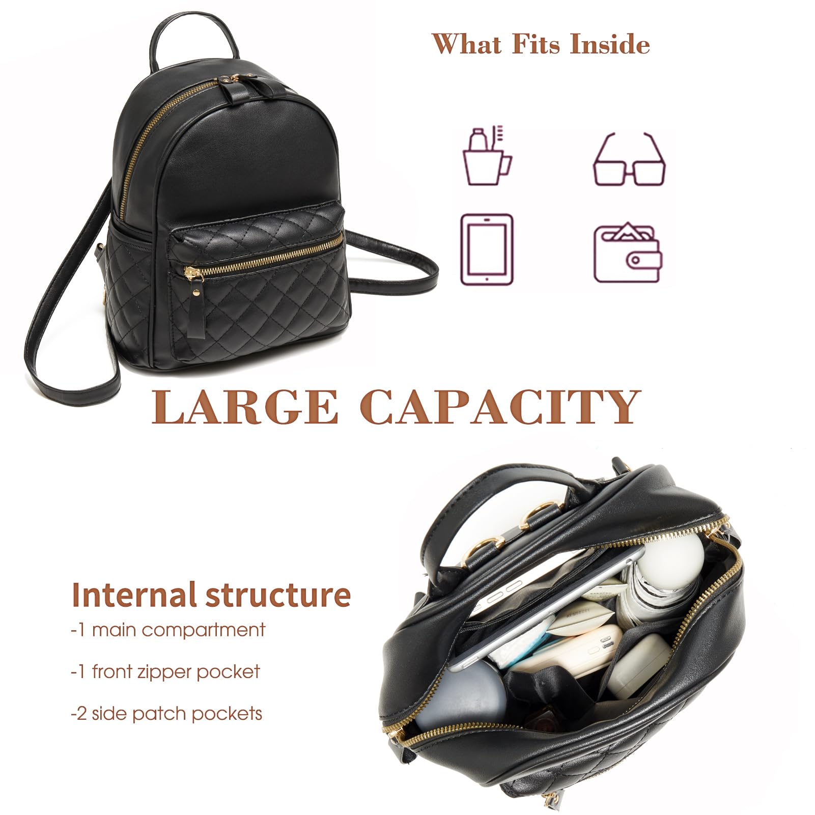 Mini Backpack for Women & Men - Lightweight Travel Daypack, Waterproof Small Hiking Backpack for School, Gym, Work, Outdoor Adventures | Perfect for Daily Use & Travel Accessories