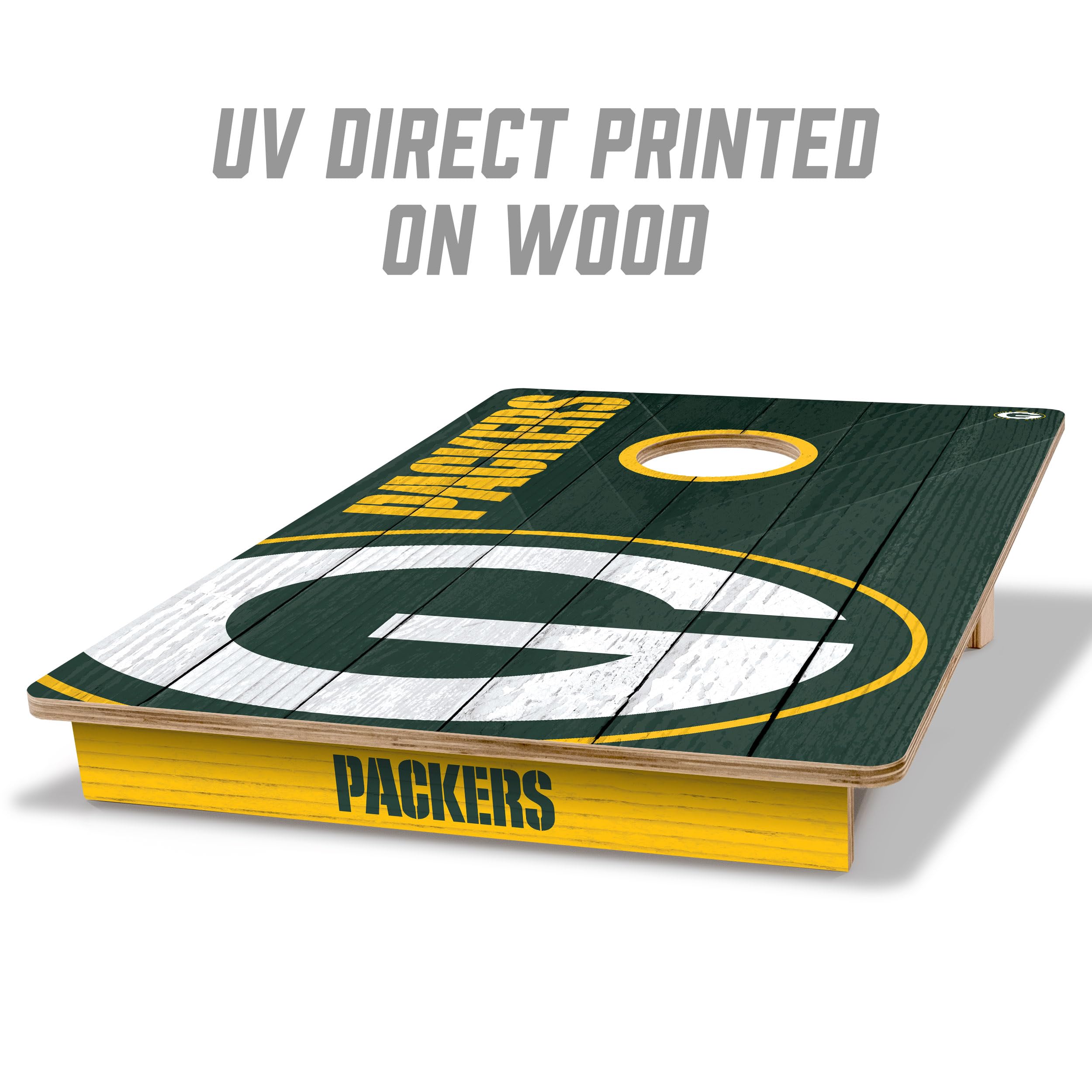 YouTheFan NFL 2’ x 3’ Wood Cornhole Game Set with Team Logo Bags - Perfect for Tailgating, Backyard Parties, and Game Day Fun