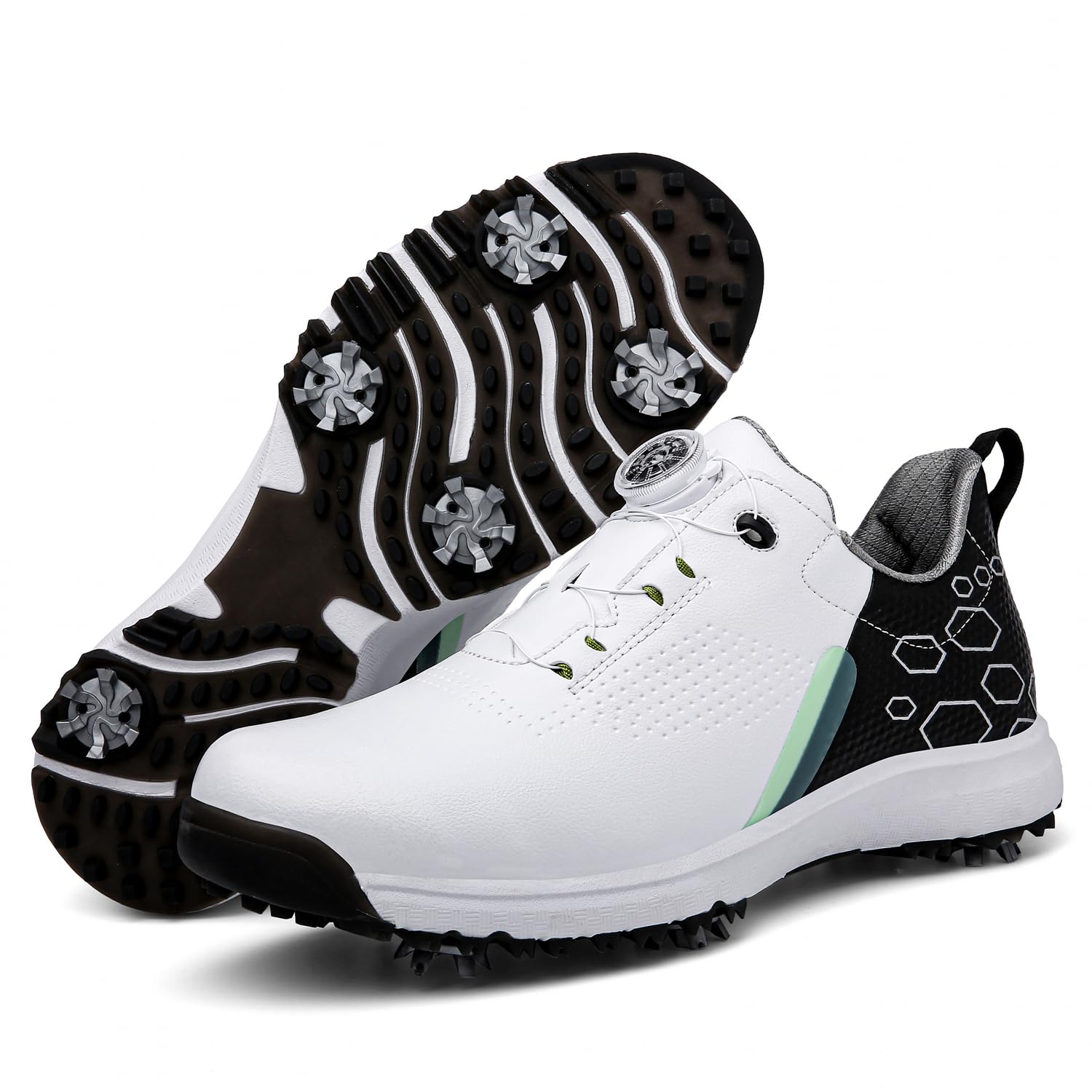 Ybberik Women's Spiked Golf Shoes - Waterproof & Lightweight Ladies Golf Footwear for Comfortable Play on Wet Grass & Golf Course