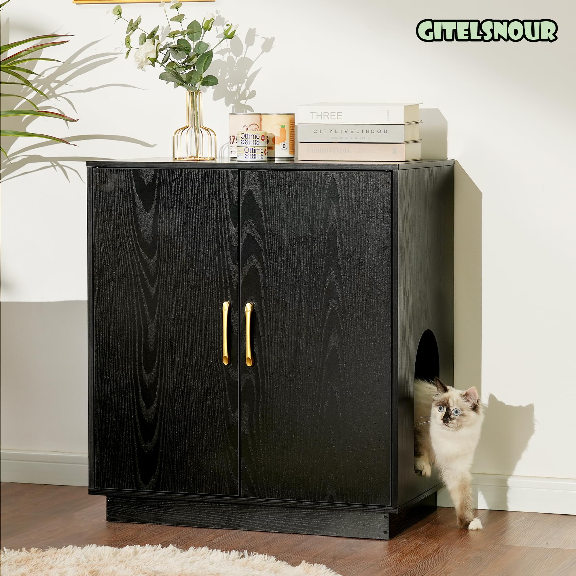 Modern Cat Litter Box Enclosure Furniture - 30.9