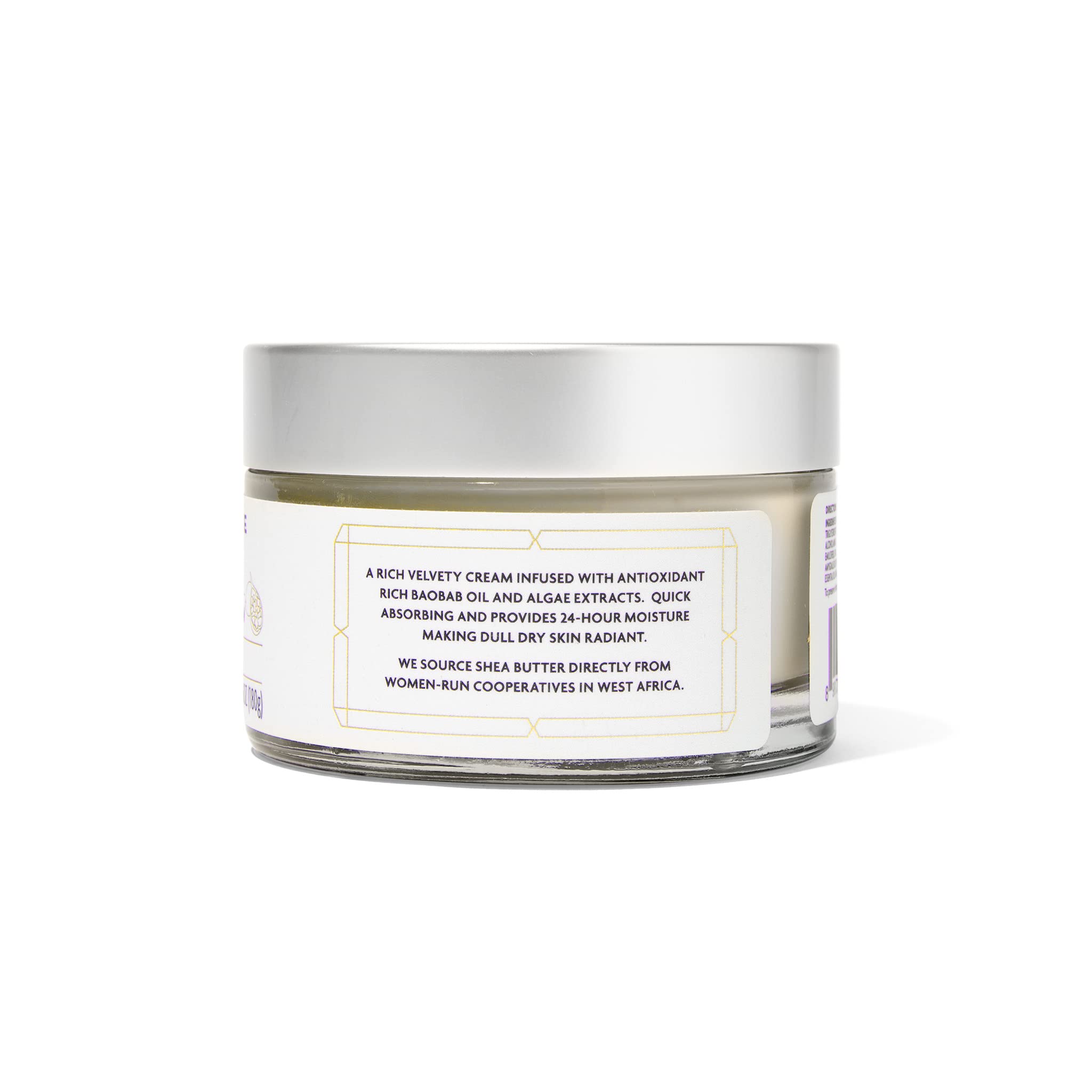 Shea Radiance Classic Scent Baobab - Unrefined Shea Butter Antioxidant Cream & Body Lotion for Dry, Sensitive & All Skin Types | Collagen Boosting Hydration | 6oz | Perfect for Daily Moisturizing, Night Care & Skin Repair