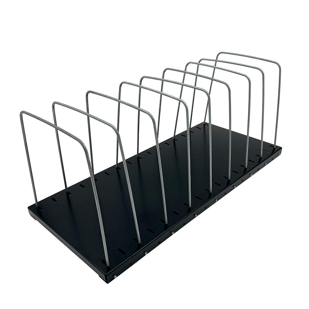 Adjustable 8-Slot Steel Wire Vertical Desk File Organizer - Office Document Storage Binder for Folders, Papers, and Files - Perfect for Home Office, School, and Workplace Organization