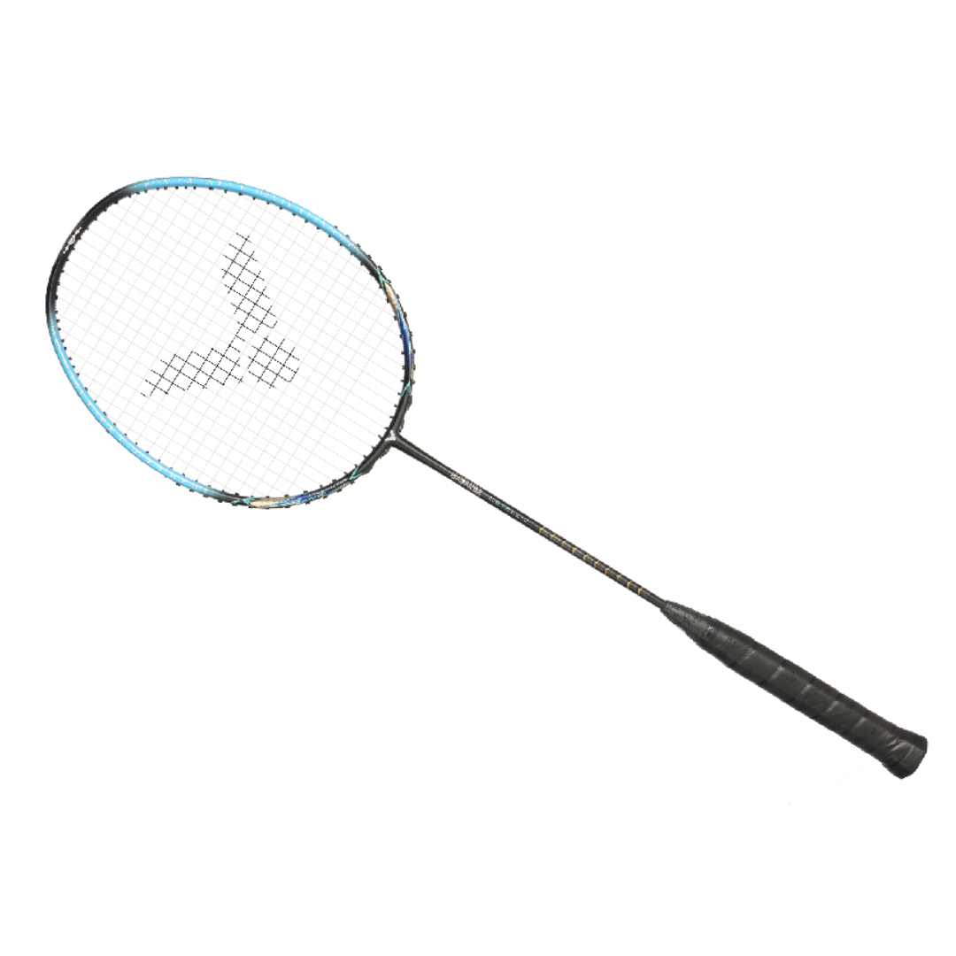 Victor X Marvel Mjolnir Metallic Limited Edition Badminton Racket - Premium Lightweight Carbon Fiber Shuttlecock Racket for Professional & Recreational Players - Perfect for Tournaments, Training & Backyard Games