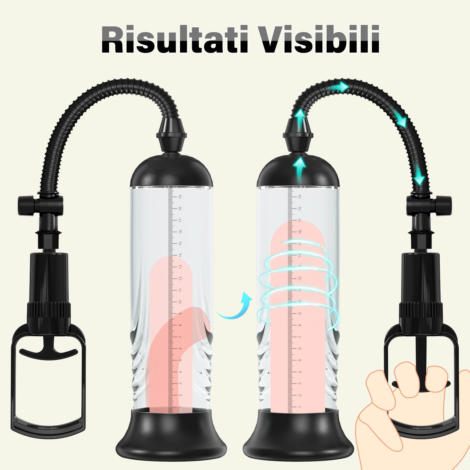 Realistic Male Enhancement Pump with Faux Vagina - Penis Enlargement & Masturbation Toy for Men - Perfect for Solo Play & Couples Fun