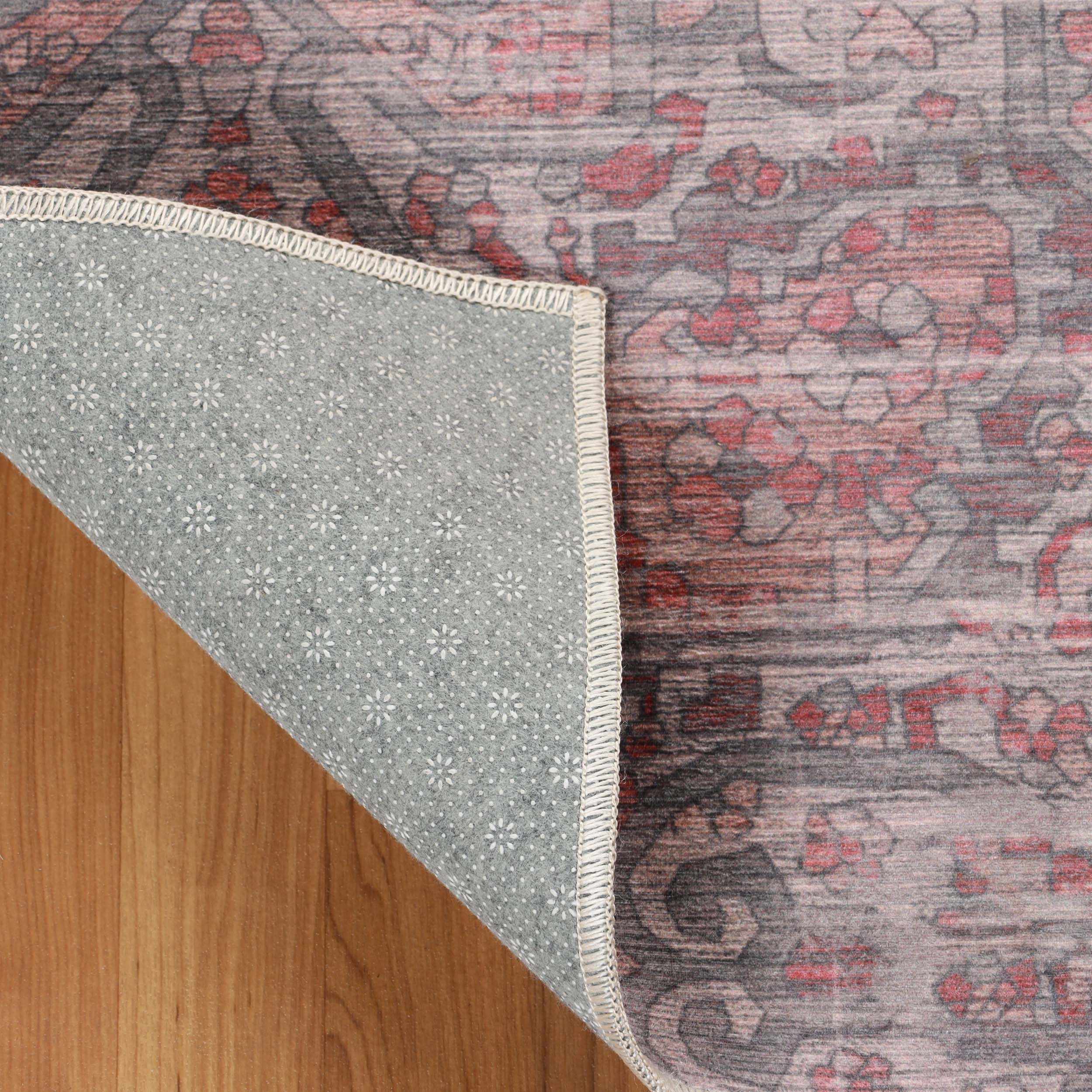 Boho Non-Slip Washable Indoor Area Rug - Soft Machine Washable Runner for Living Room, Bedroom, Dorm & Home Decor