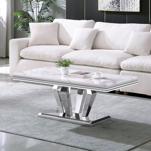 White Silver Coffee Table
