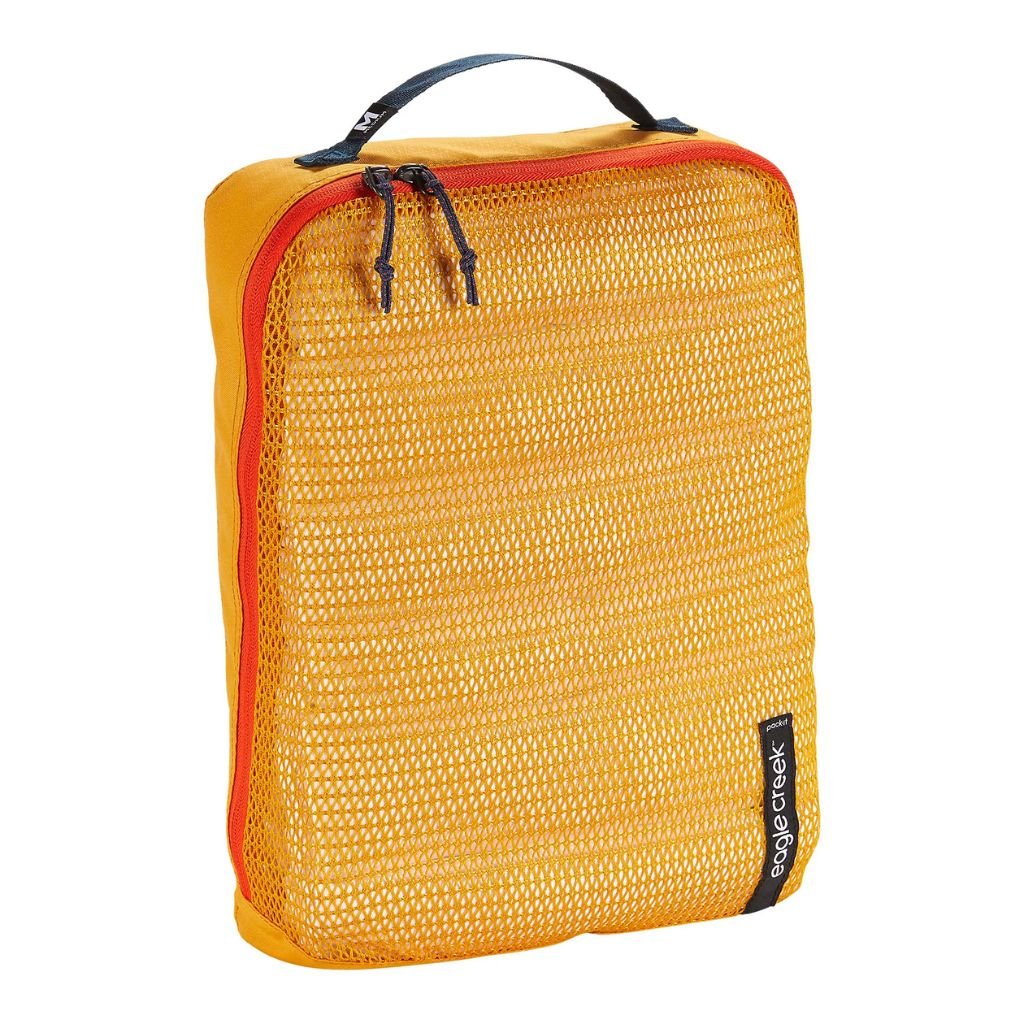 Eagle Creek Pack It Reveal Cube M - Travel Organizer for Clothes & Accessories | Sahara Yellow | Perfect for Suitcase, Backpack & Carry-On Luggage