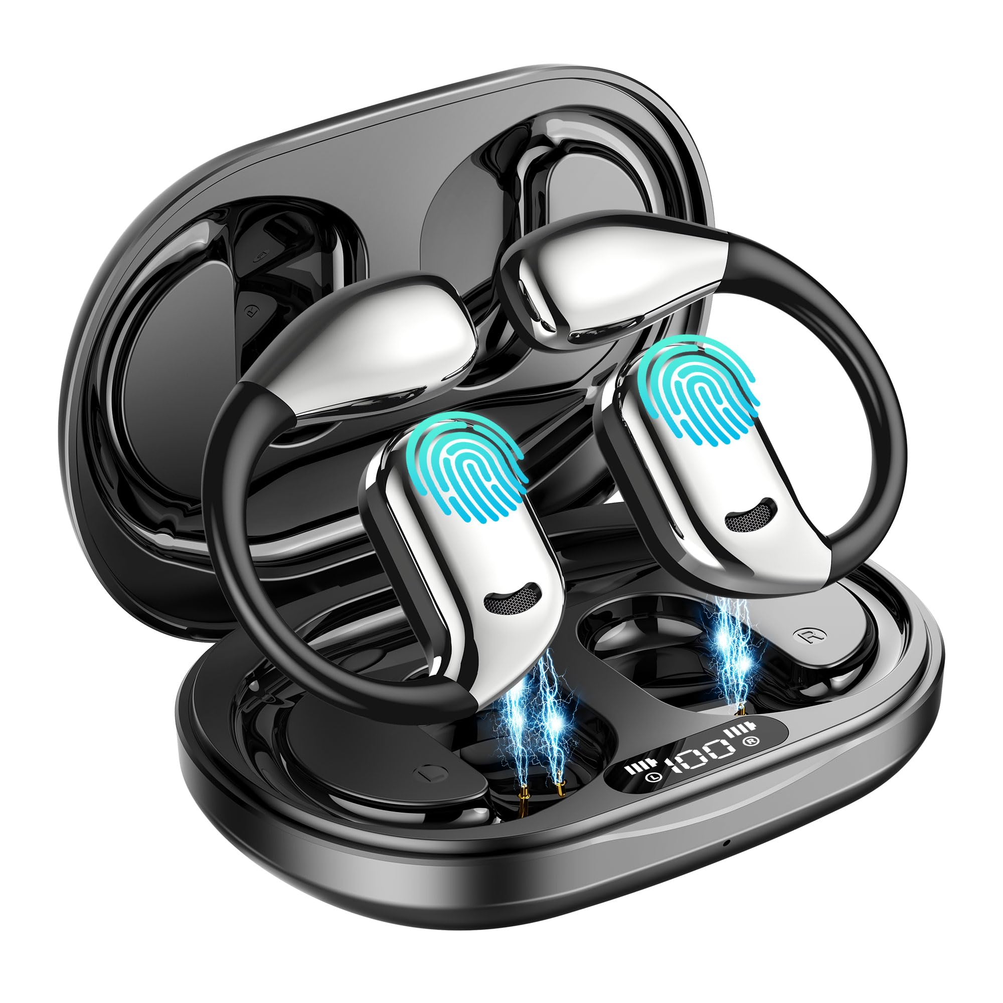 AI Translation Earbuds Wireless Bluetooth - Real-Time 3-in-1 Language Translator with Two-Way Open Ear Design, HD Sound & Noise Canceling - Perfect for Travel, Business Meetings & Multilingual Conversations