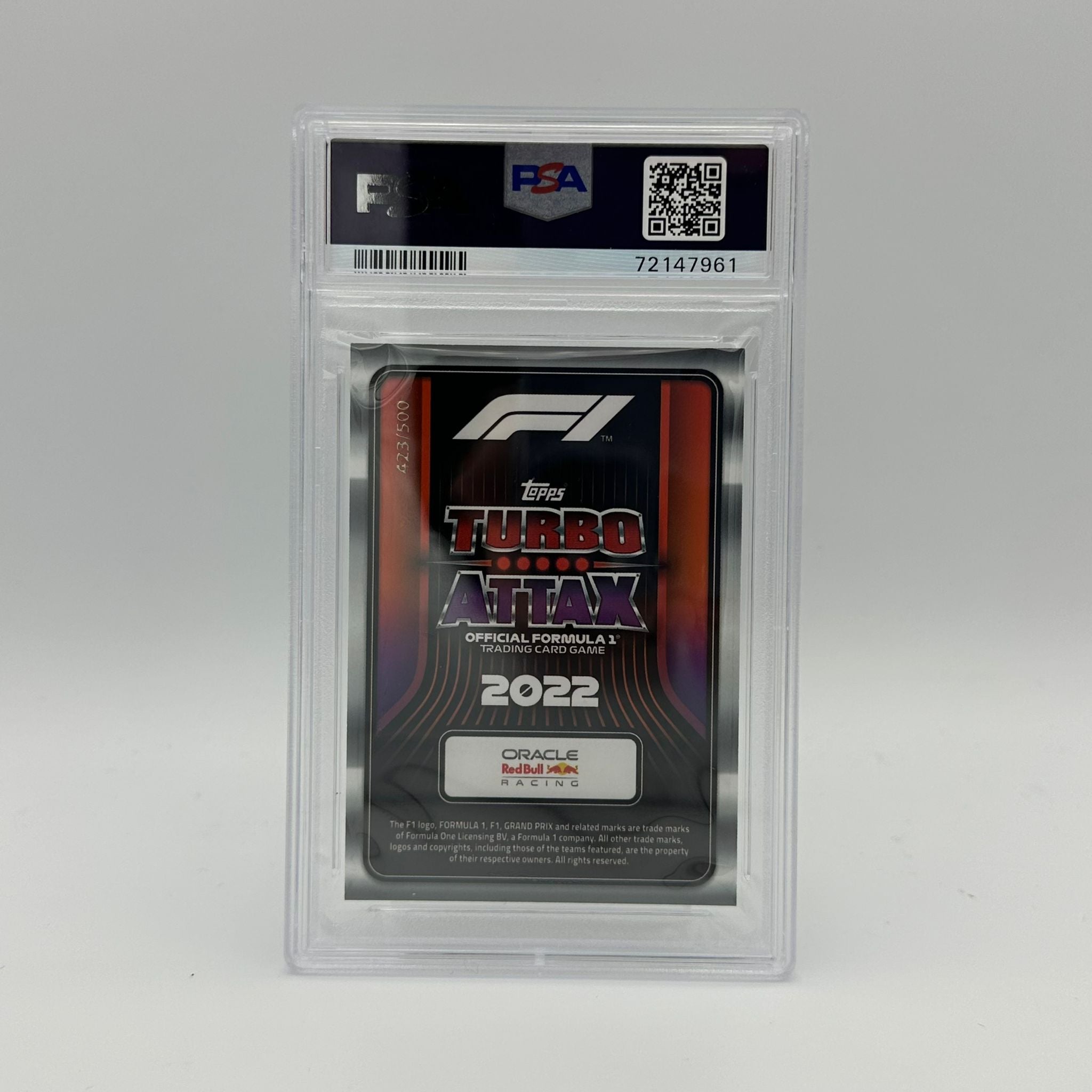 PSA 9 Graded Max Verstappen #299 Superstar Mirror Green 423/500 - Rare Racing Collectible for Display & Investment