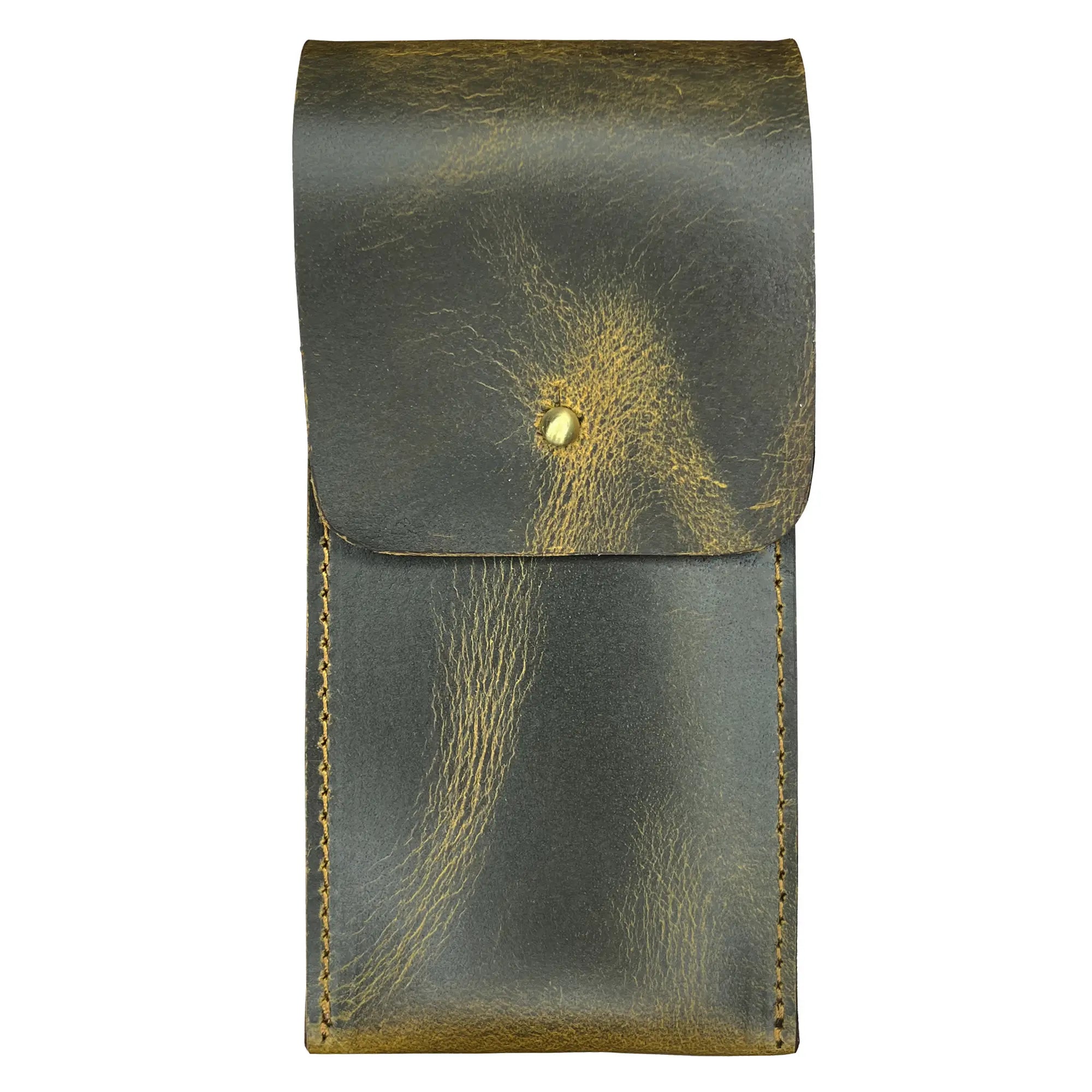 Handmade Leather Pen Case - Antique Brown Protective Sleeve Cover for Fountain Pens, Ballpoint Pens & Writing Instruments - Perfect for Office, School & Travel Accessories